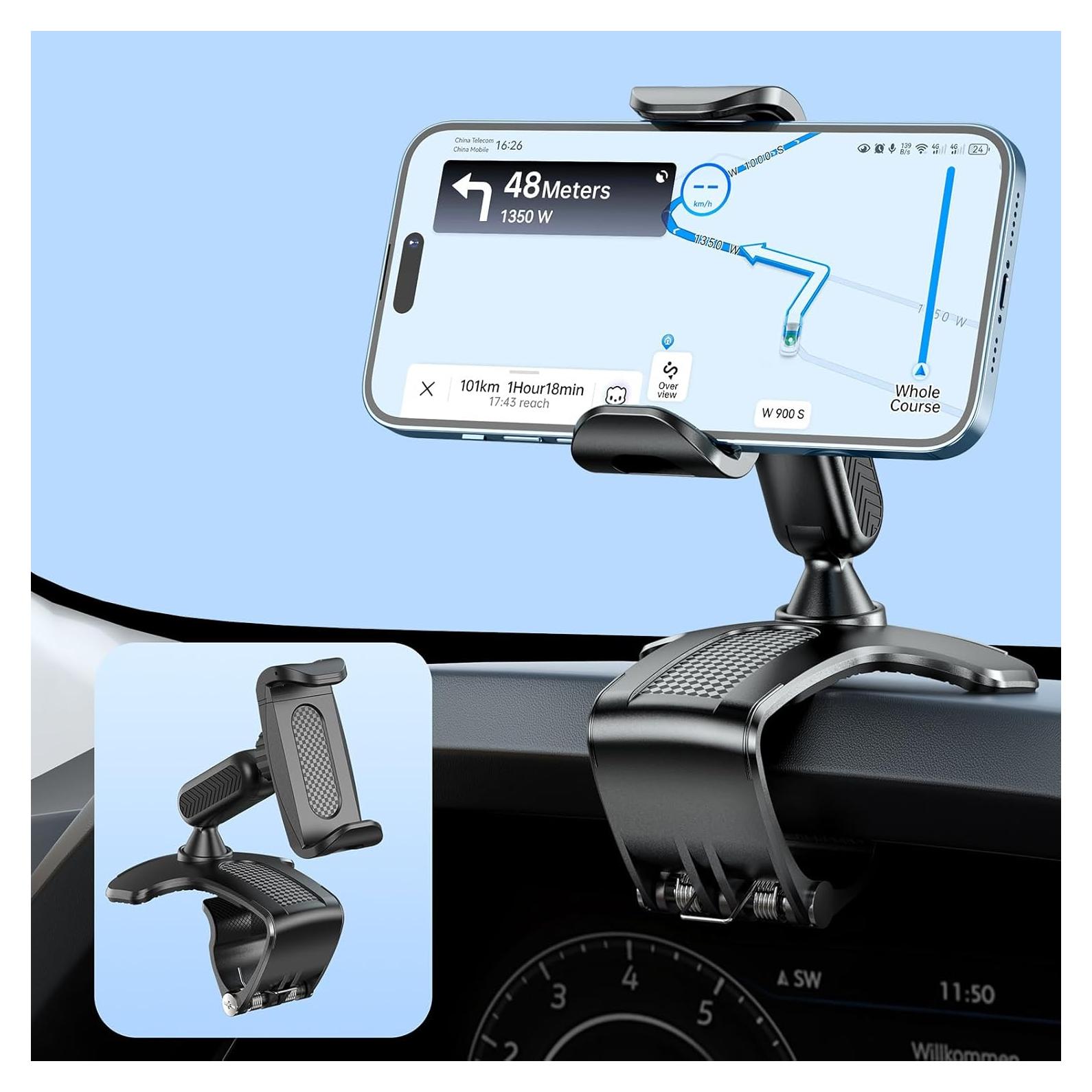 Soporte para Teléfono Móvil NADRQQE para Coche Negro 360°