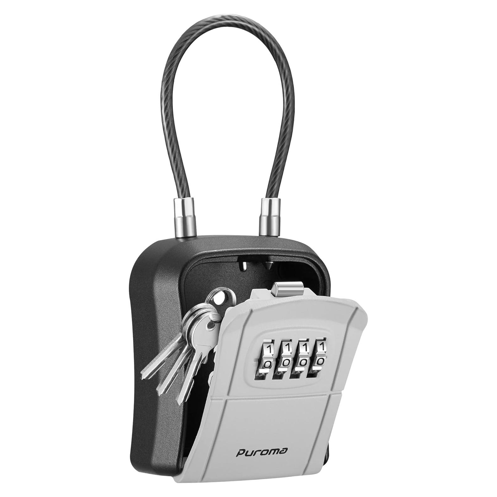 Caja de Llave Puroma Montada en Pared con Combinación 4 Dígitos