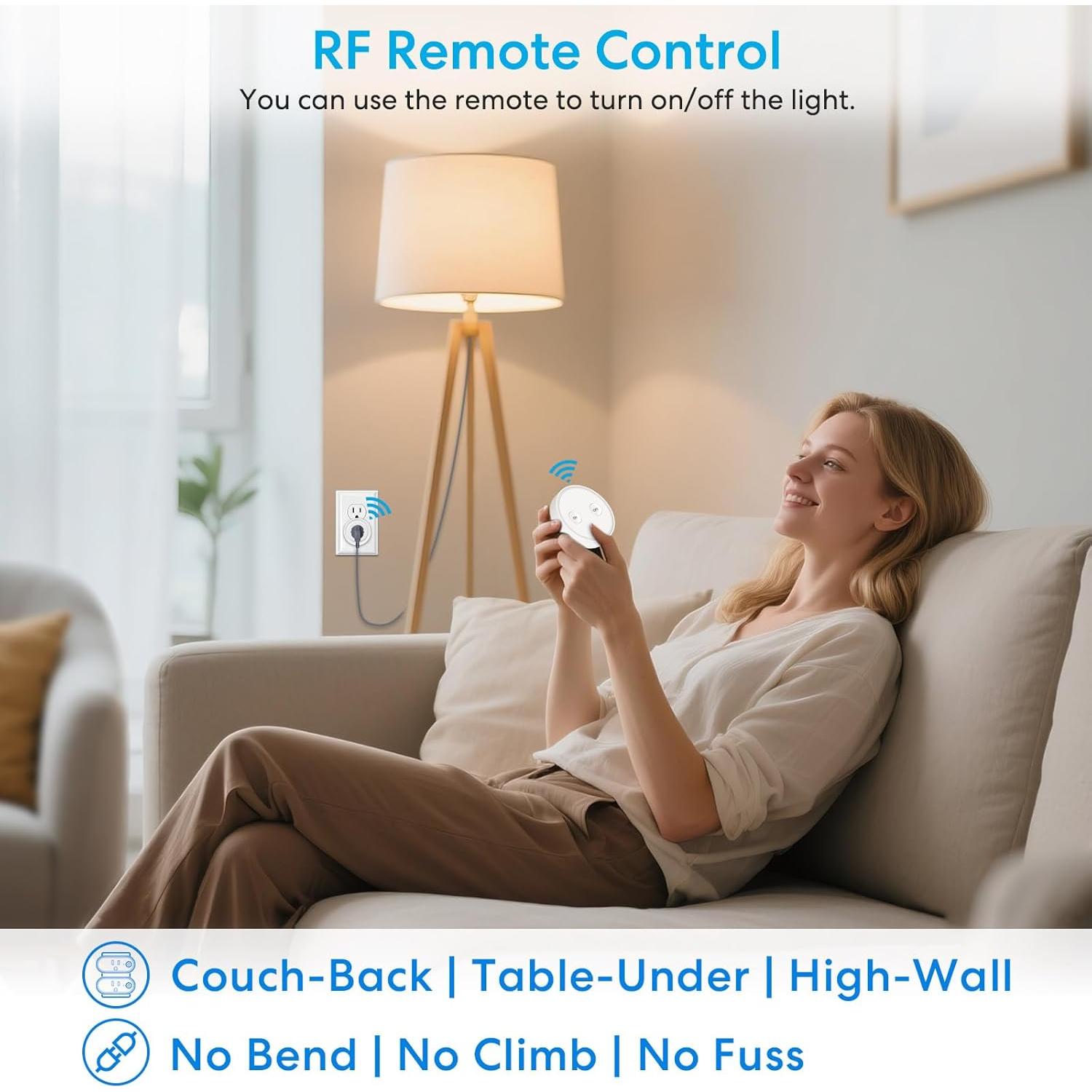 Adaptador de Enchufe Inalámbrico LoraTap con Control Remoto 10A