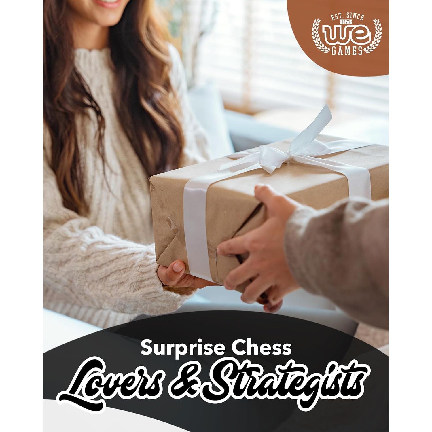 Juego de Ajedrez de Torneo WE Games - 34 Piezas y Tablero Plegable