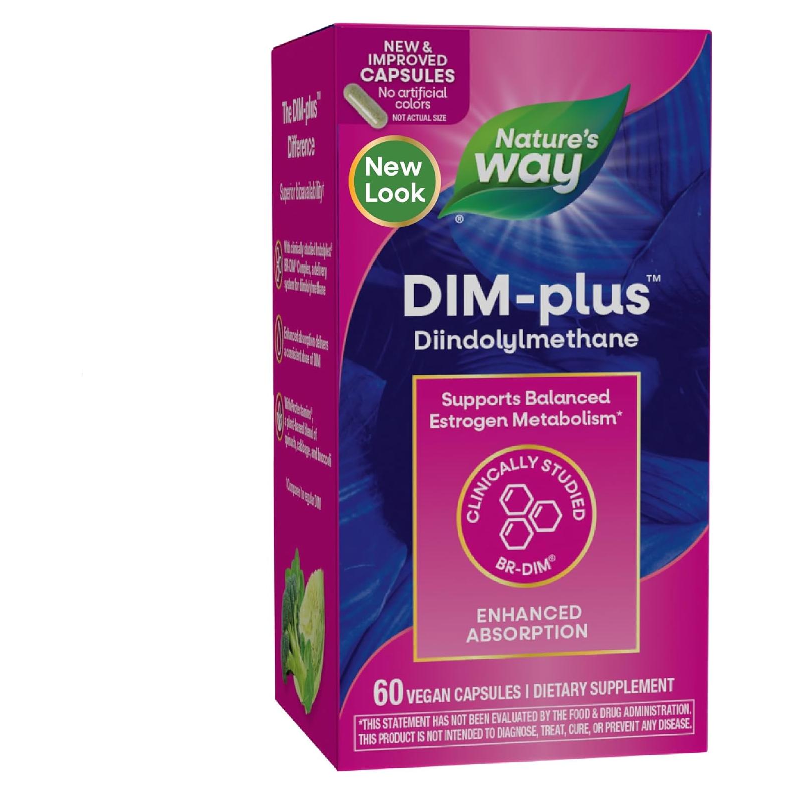 Suplemento DIM-Plus Nature's Way 60 Cápsulas Veganas