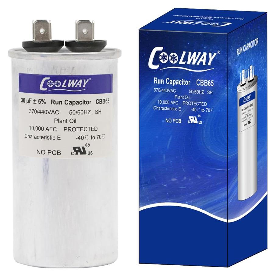 Capacitor de Arranque Doble COOLWAY 30uF 370/440V CBB65