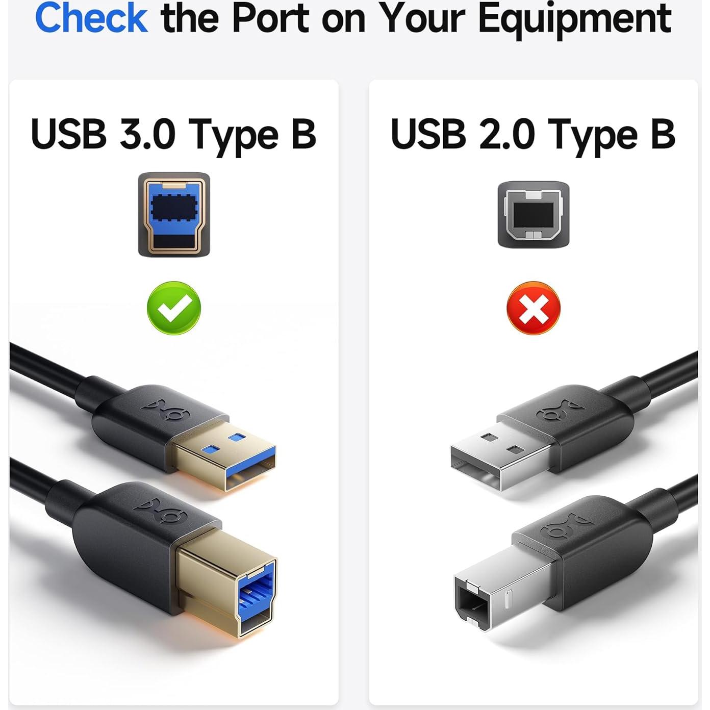 Cable USB 3.0 A a B 0.91m Cable Matters Negro 5Gbps