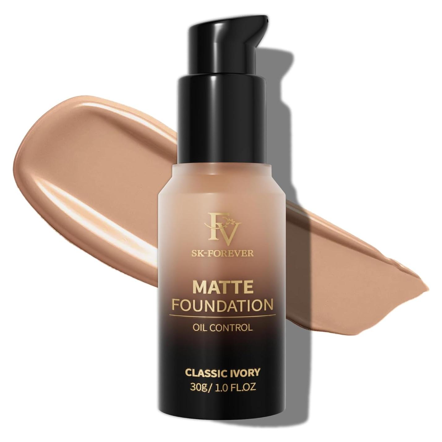 Base de Maquillaje Mate FV 30 ml Marfil Clásico a Prueba de Agua