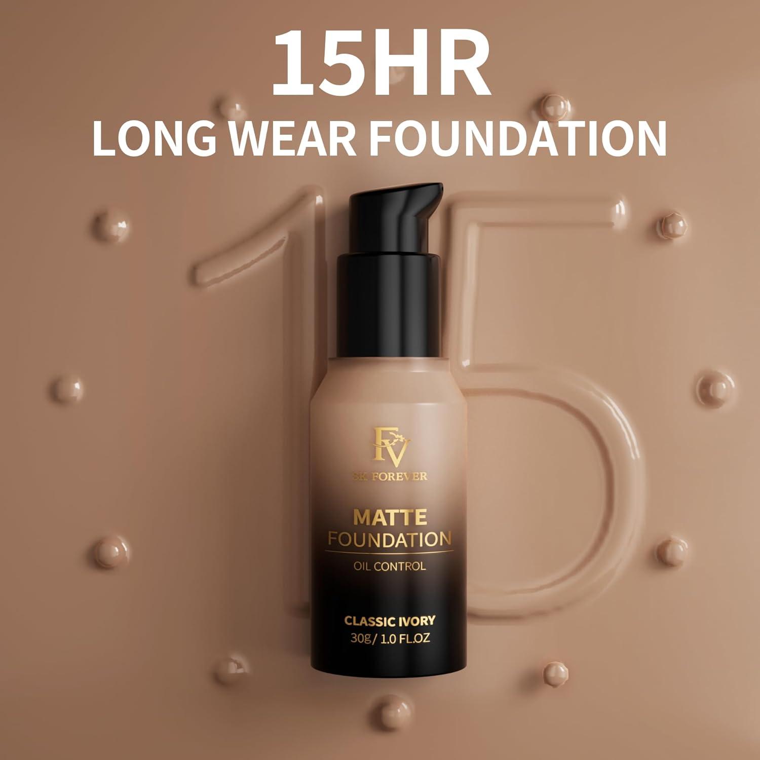 Base de Maquillaje Mate FV 30 ml Marfil Clásico a Prueba de Agua