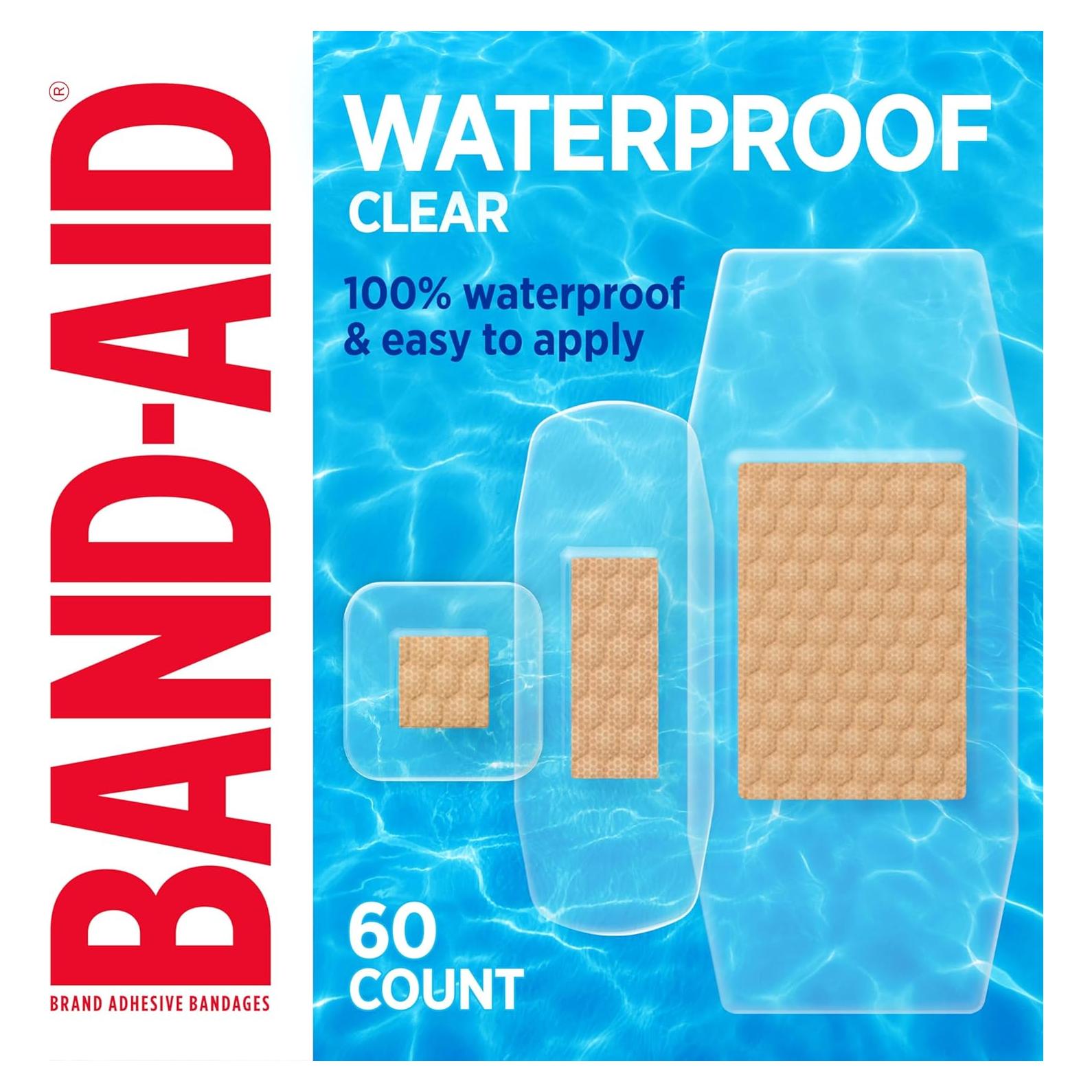 Vendajes Adhesivos Transparentes Impermeables BAND-AID 60 Unidades