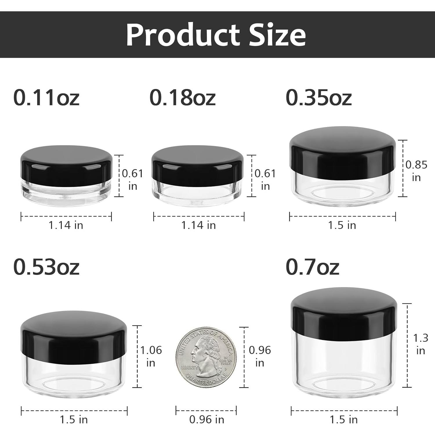 Accmor 10 Contenedores de Maquillaje Viaje 3-20g con Espátulas