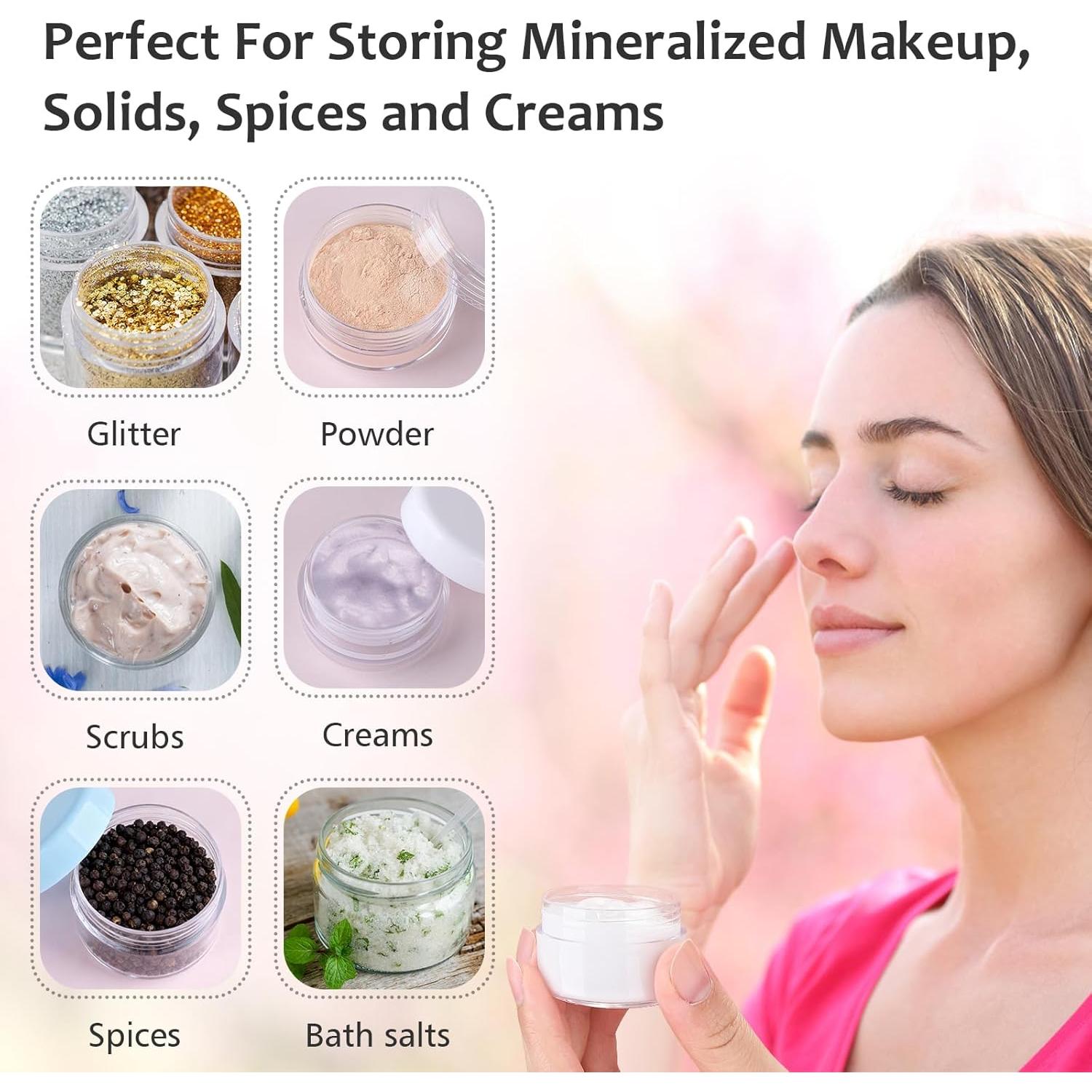 Accmor 10 Contenedores de Maquillaje Viaje 3-20g con Espátulas