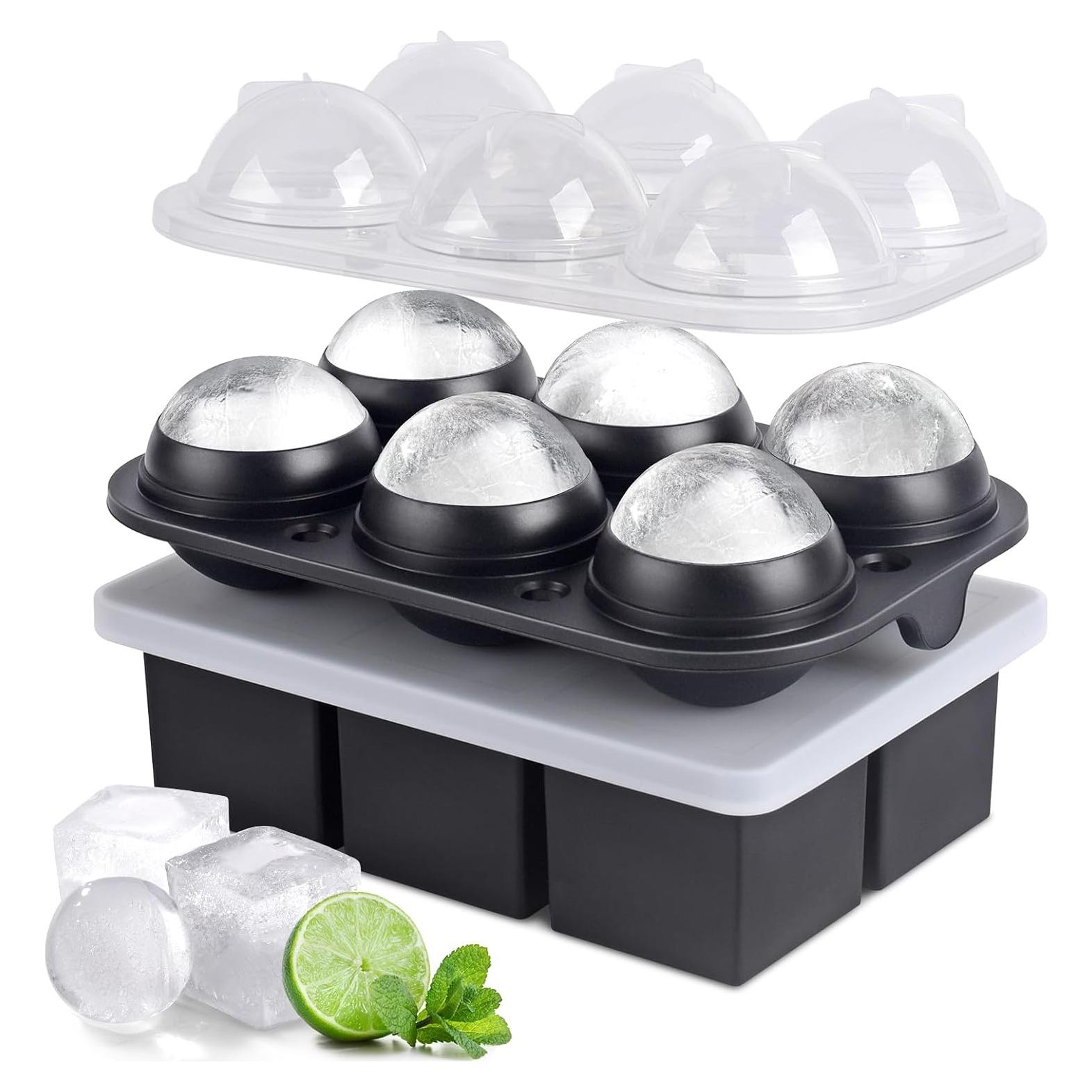 Bandeja de Hielo SLGOL con Tapa - 12 Cubos Grandes de Silicona