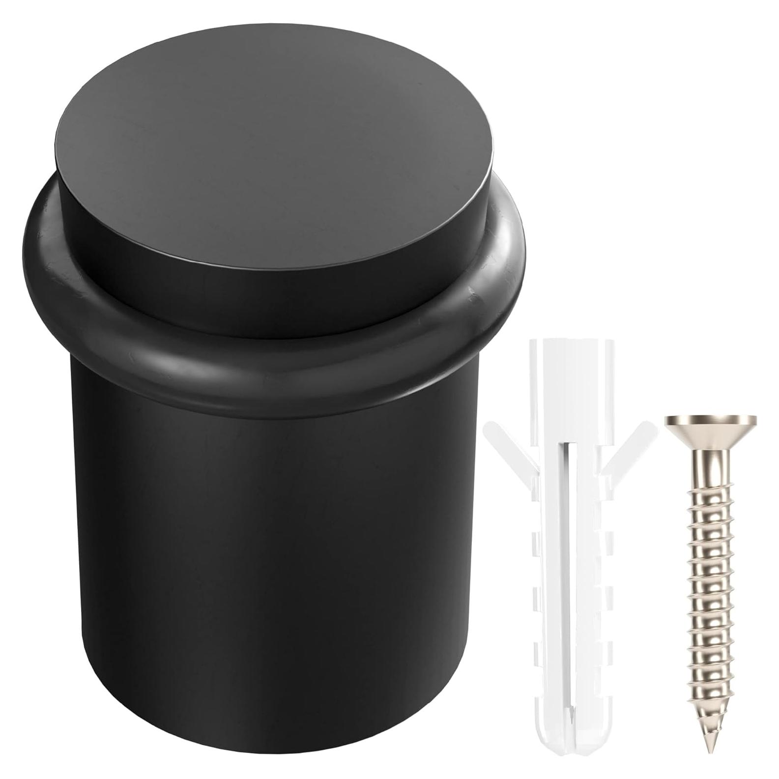 Tope de puerta NYCO de acero sólido negro 3.02 cm