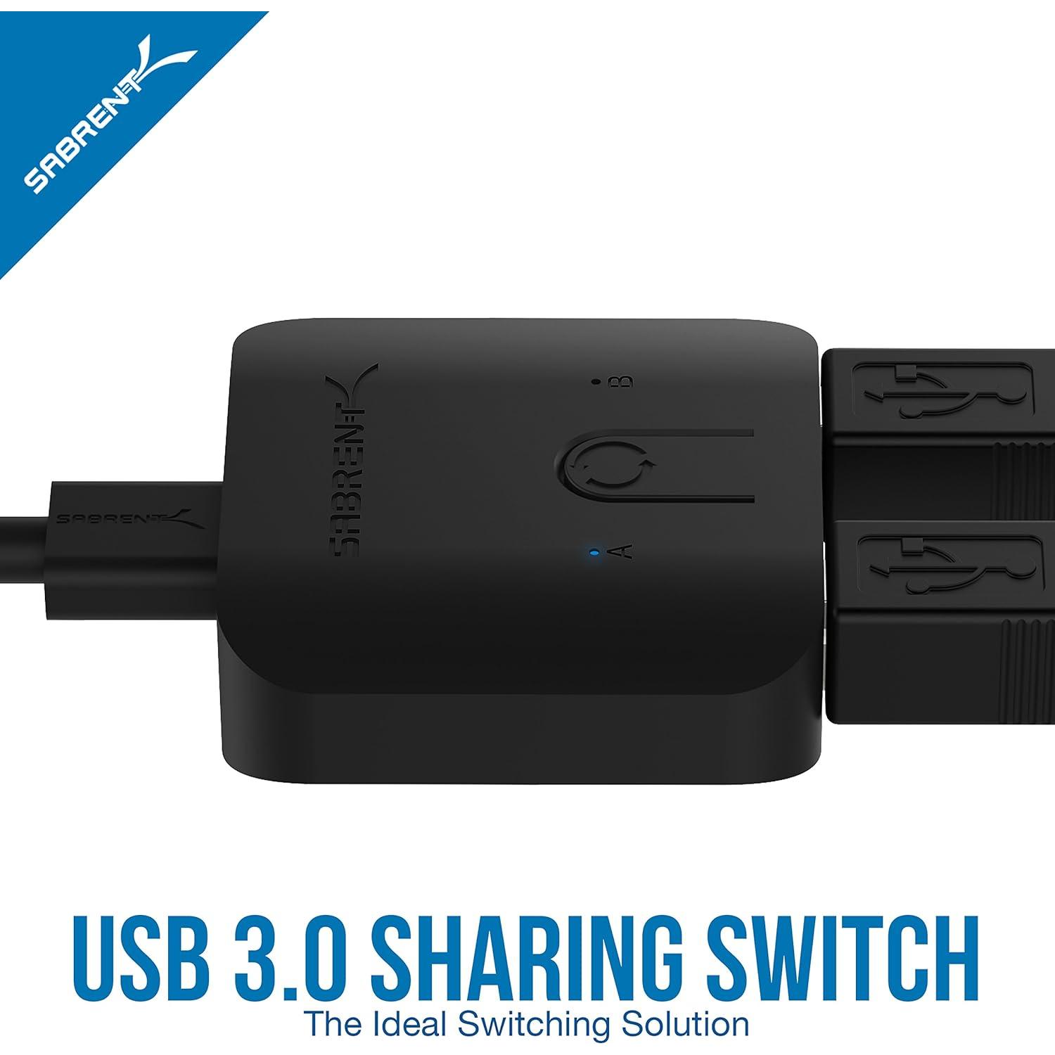 Interruptor USB 3.0 Sabrent USB-SW30 para 2 Computadoras
