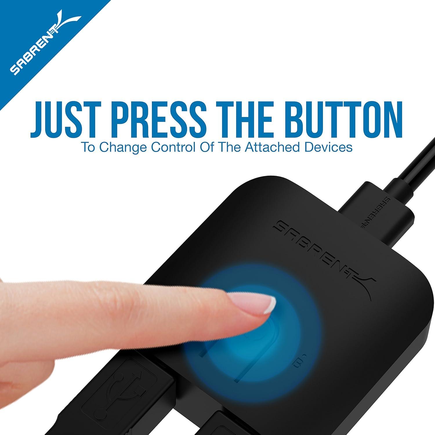 Interruptor USB 3.0 Sabrent USB-SW30 para 2 Computadoras