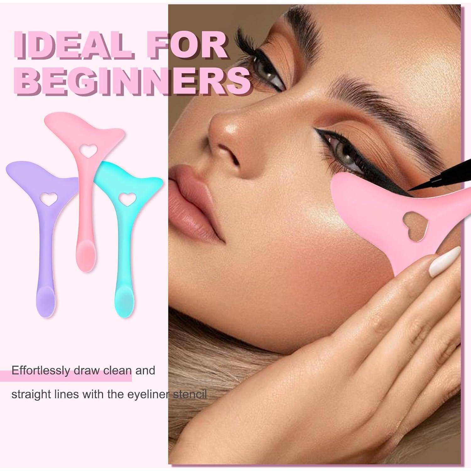 Set de 3 Plantillas de Delineador IDDFEVE - Silicona Multifuncional