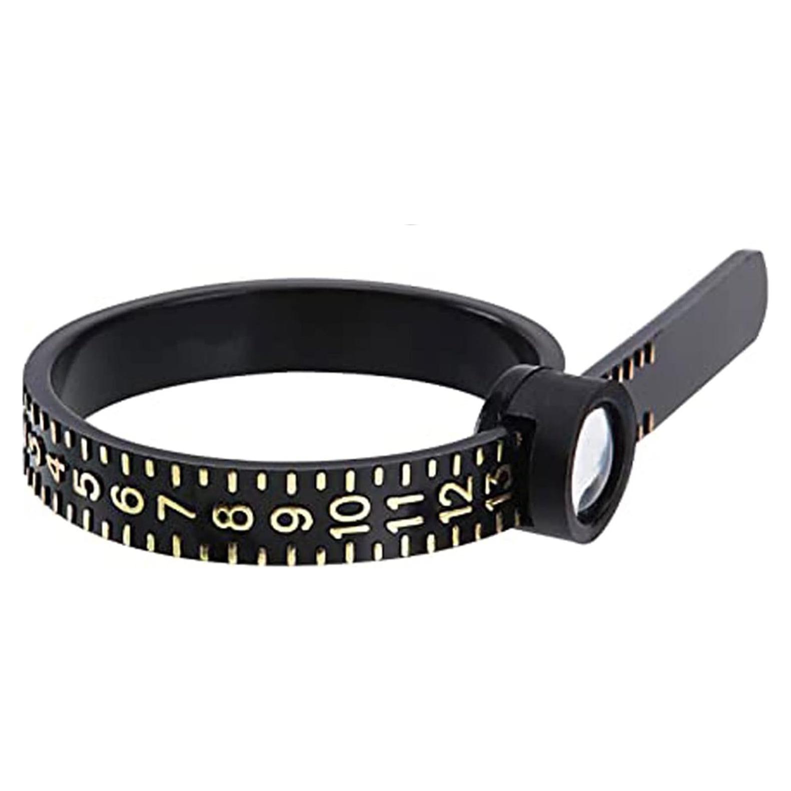 Finger Ring Sizer | Ring Sizer Measuring Set With Magnified Glass - US Size 1-17 Ring Gauges Finger Sizer With Magnified Window, Reusable Ring Measurement Tool For Men And Women