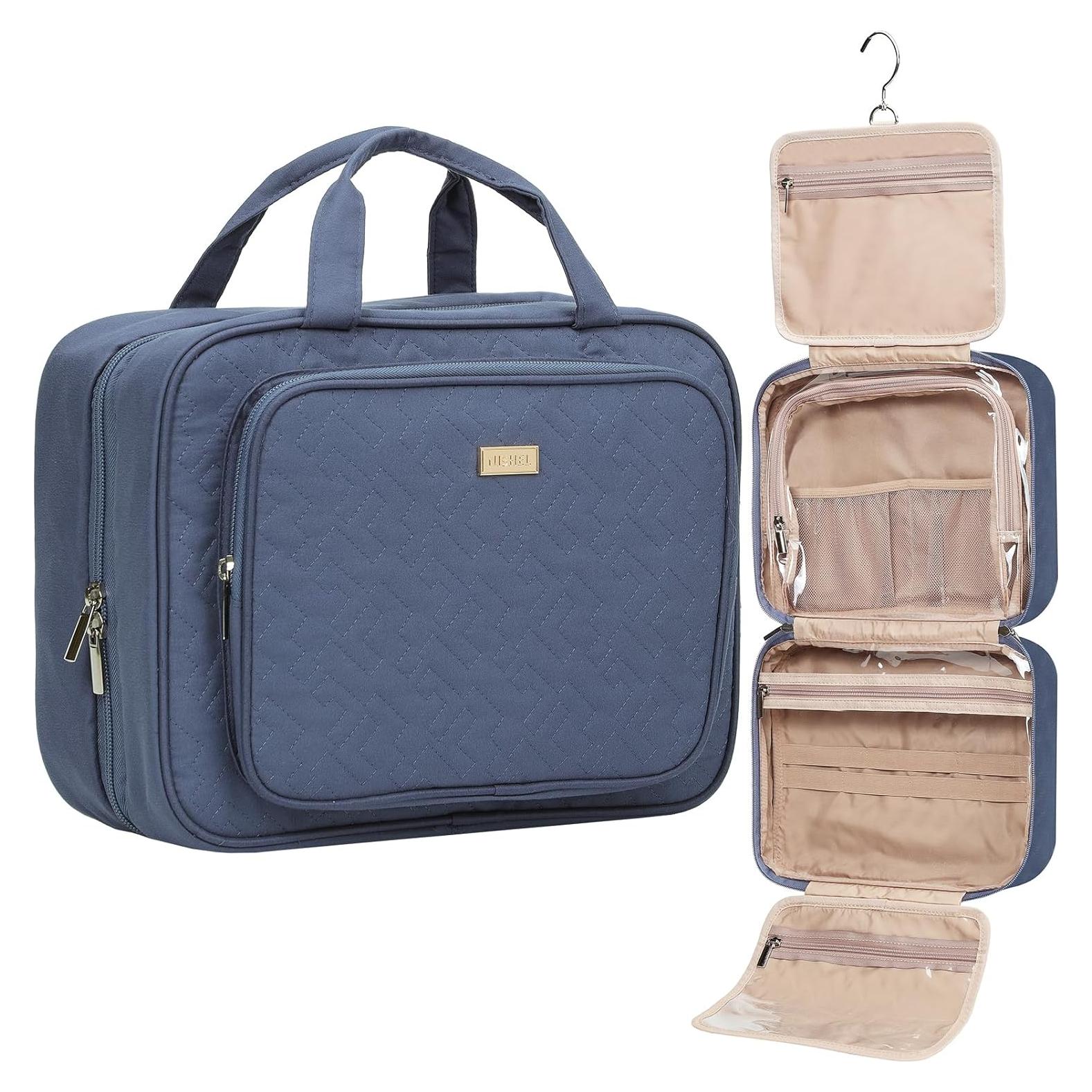 Bolsa de Aseo de Viaje NISHEL para Mujeres Azul Egeo 30.5x22.9cm