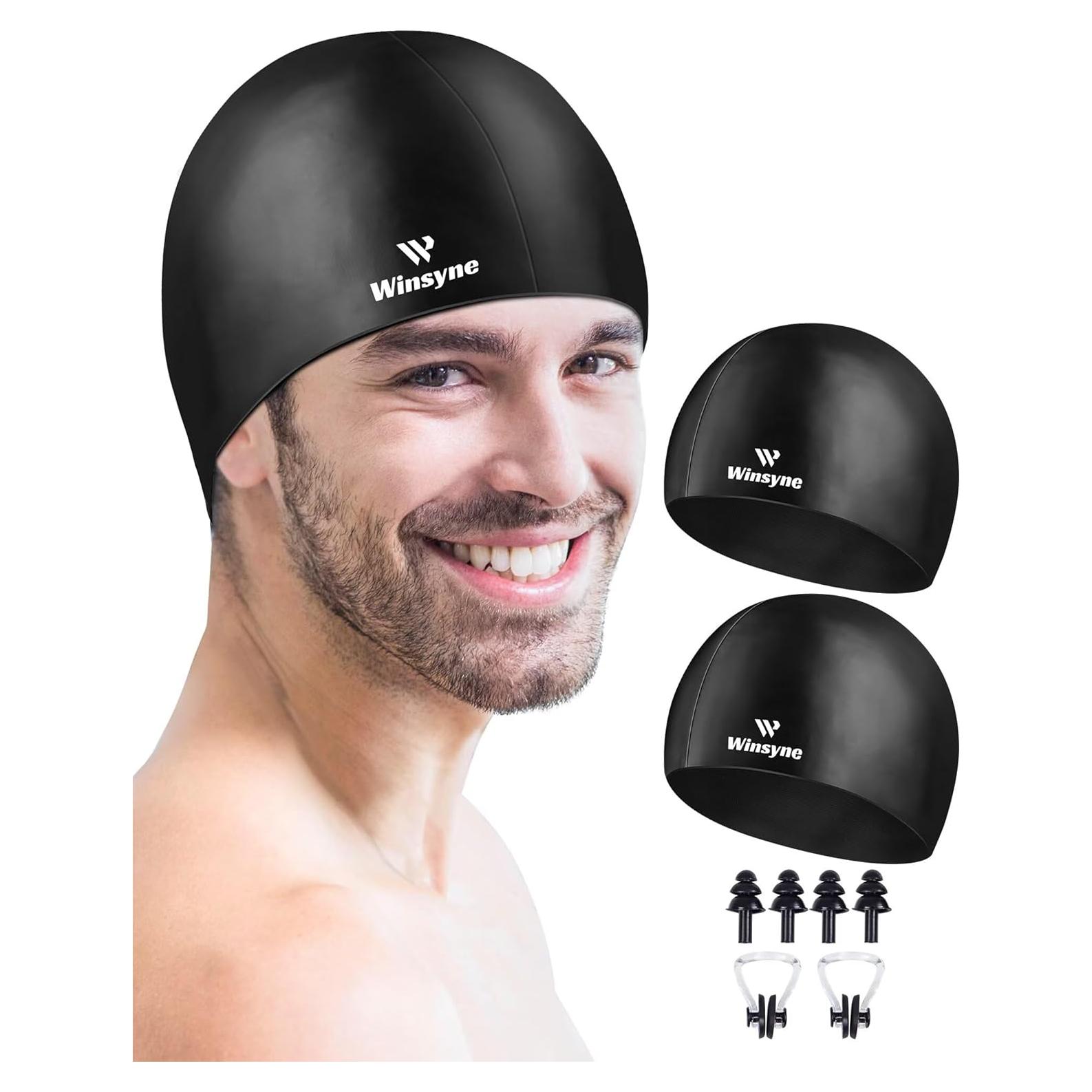 Gorras de Natación de Silicona Winsyne - 2 Unidades Unisex