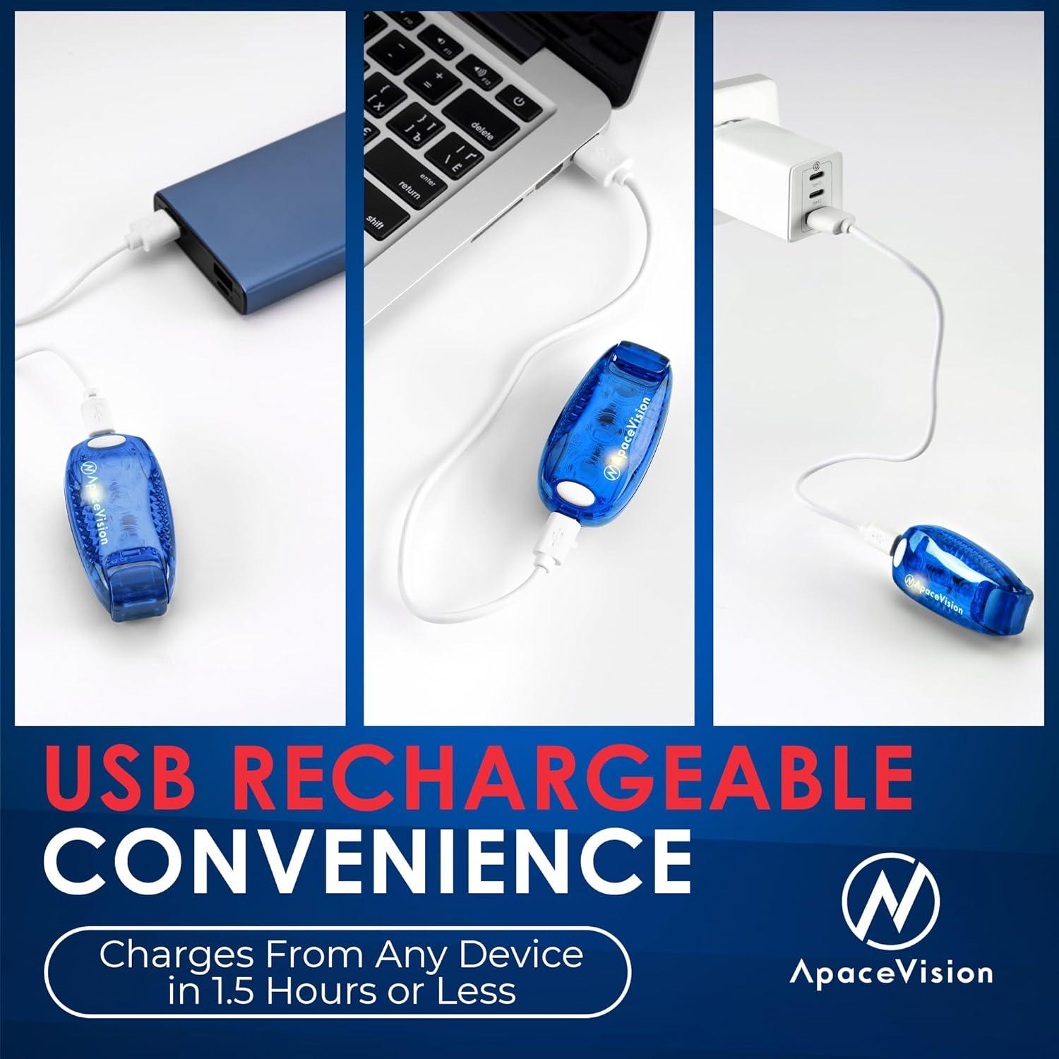 Luces de Seguridad LED Apace EverLightFX Recargables USB - 2 Piezas