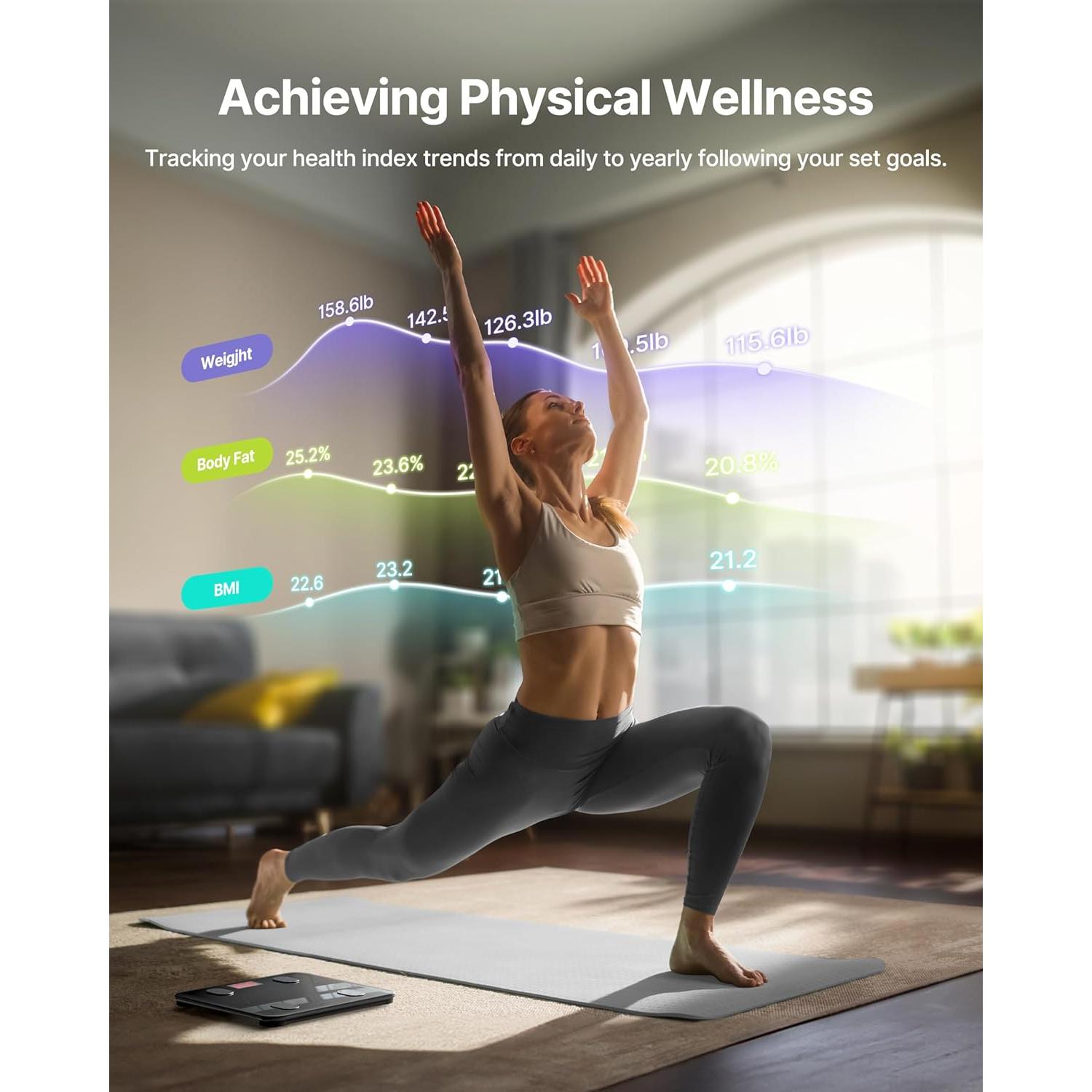 Báscula Inteligente FITINDEX 180kg con Bluetooth y App