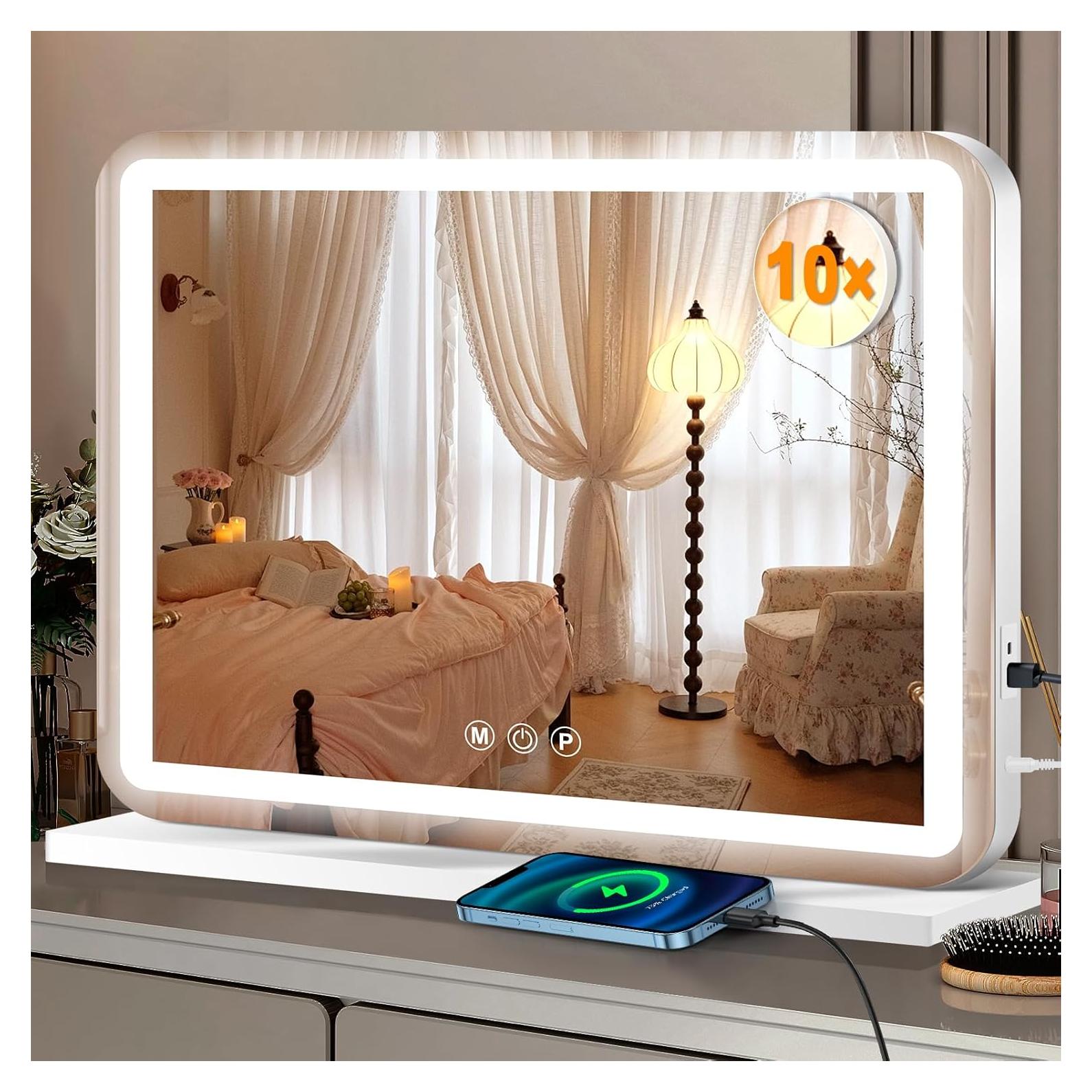 Espejo de Tocador Ratsamee LED 58.4x45.7cm con 3 Luces