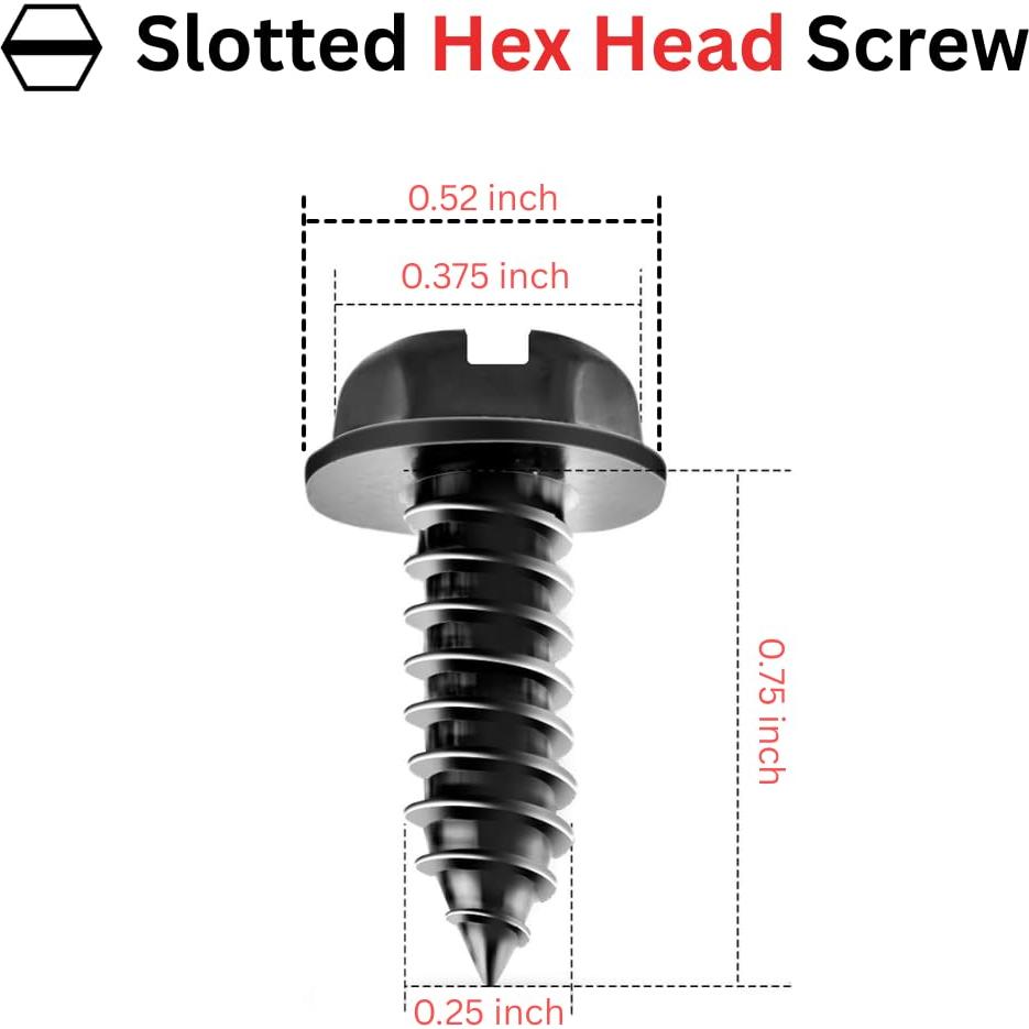 Tornillos Autoperforantes Schö nn para Placas de Matrícula - Juego de 4