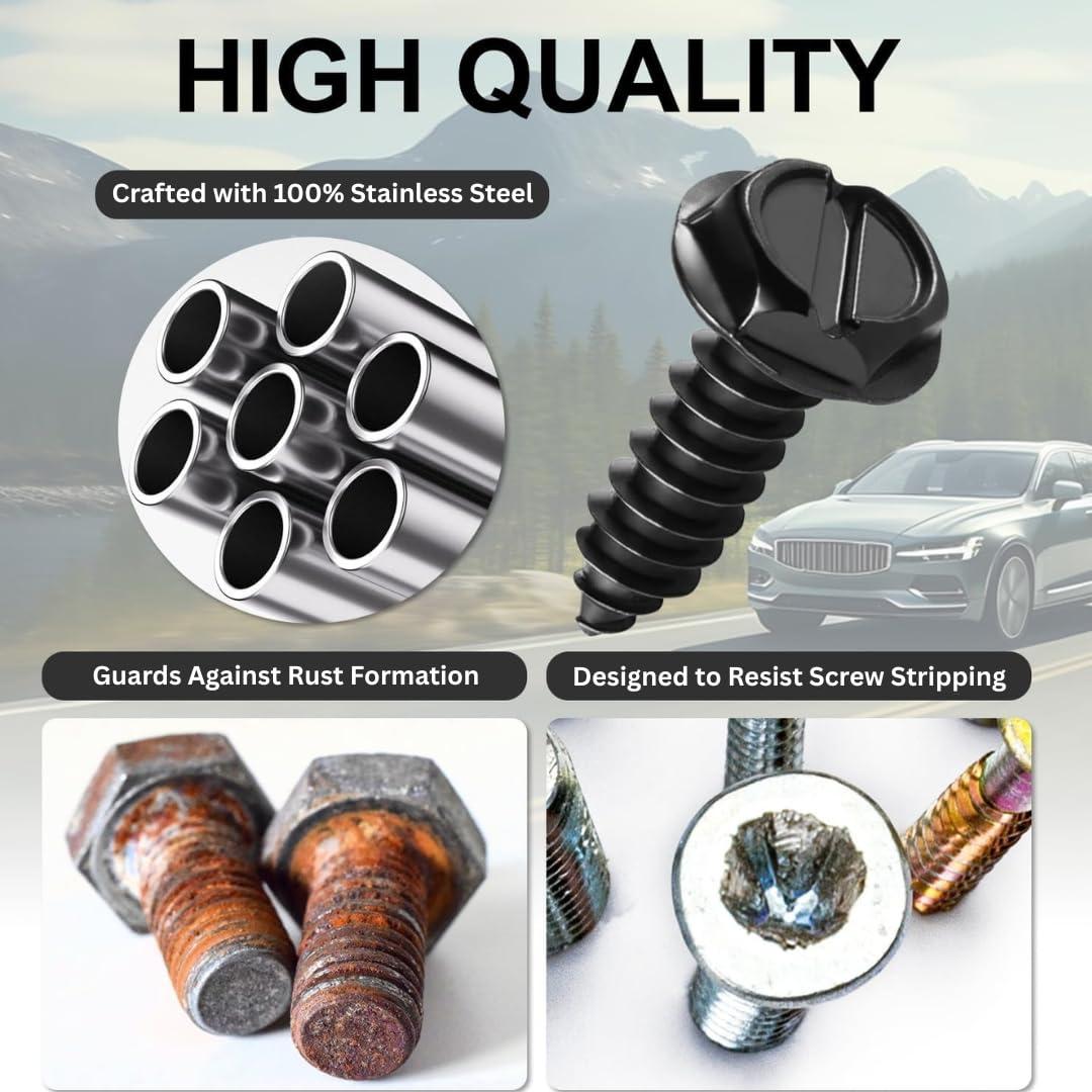 Tornillos Autoperforantes Schö nn para Placas de Matrícula - Juego de 4