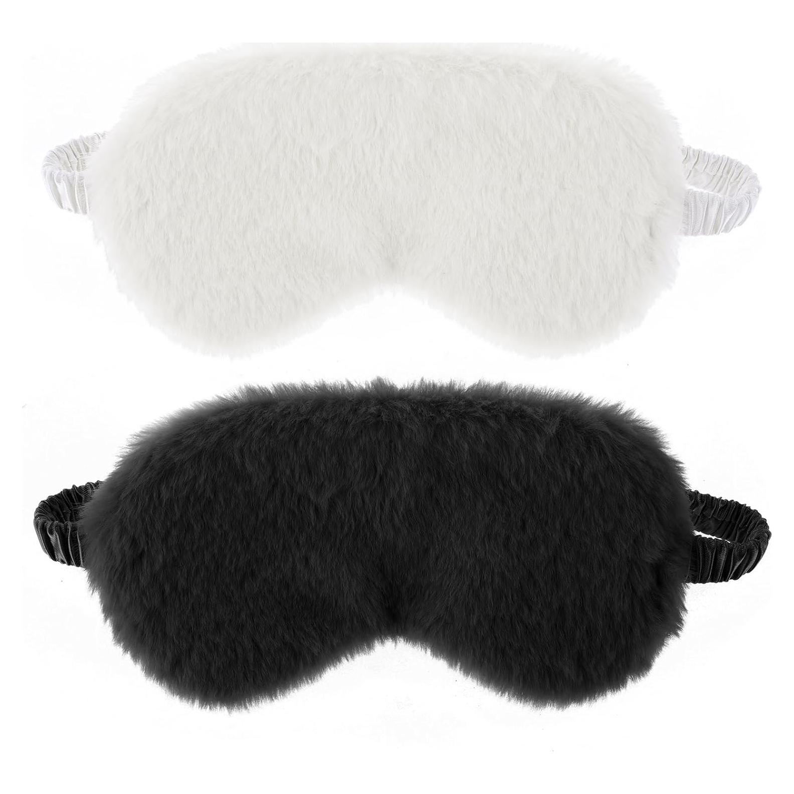 2 Pcs Máscaras de Ojos de Felpa Ajustables Dimeho - Suaves y Cómodas