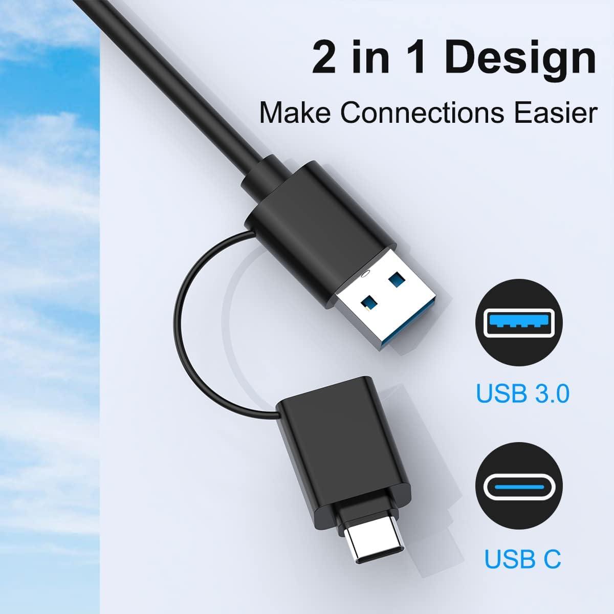 Lector de Tarjetas Multi USB C Rocketek 7 en 1 para SD, CF, XD