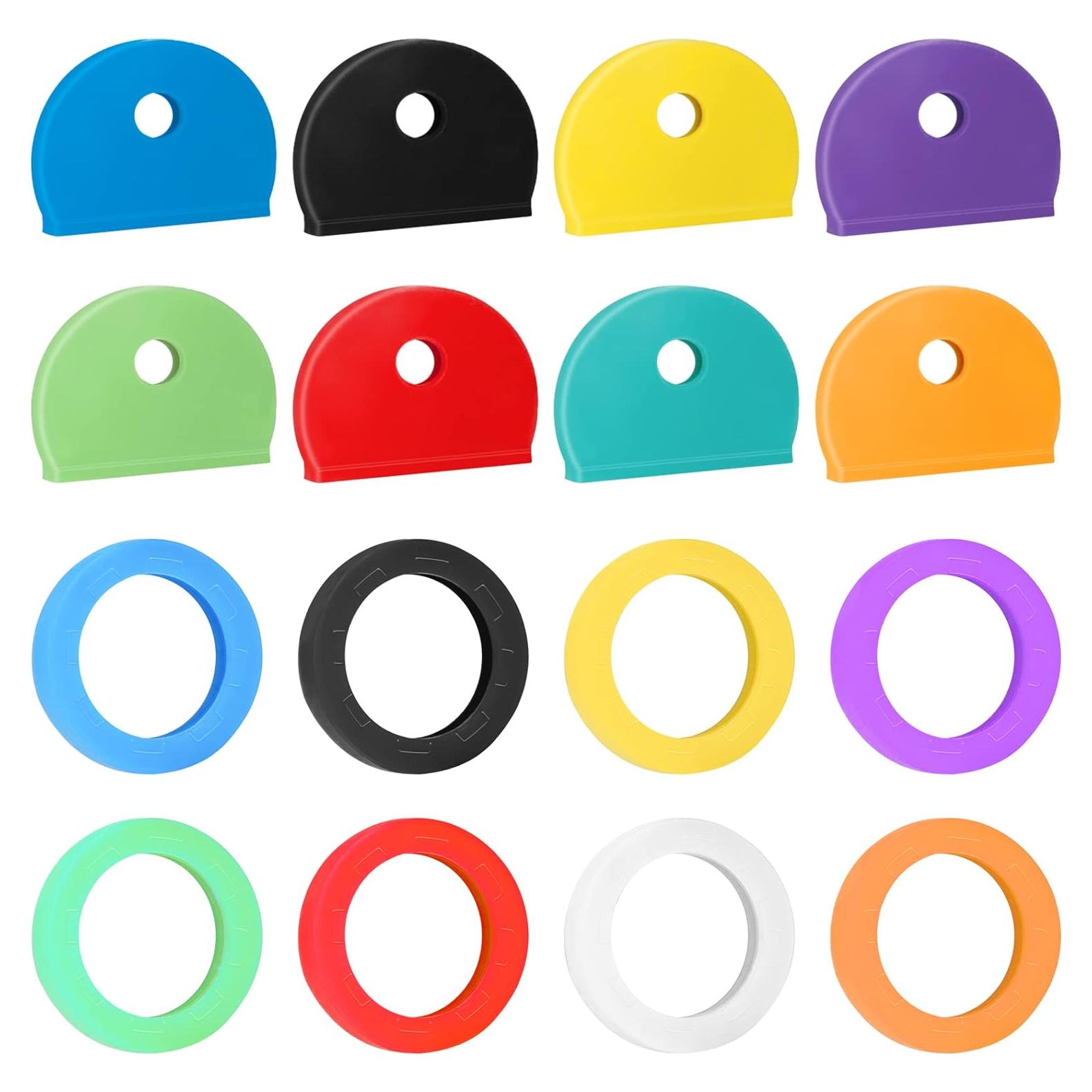 Vibit Paquete de 16 Etiquetas de Capuchón de Llave Colorido