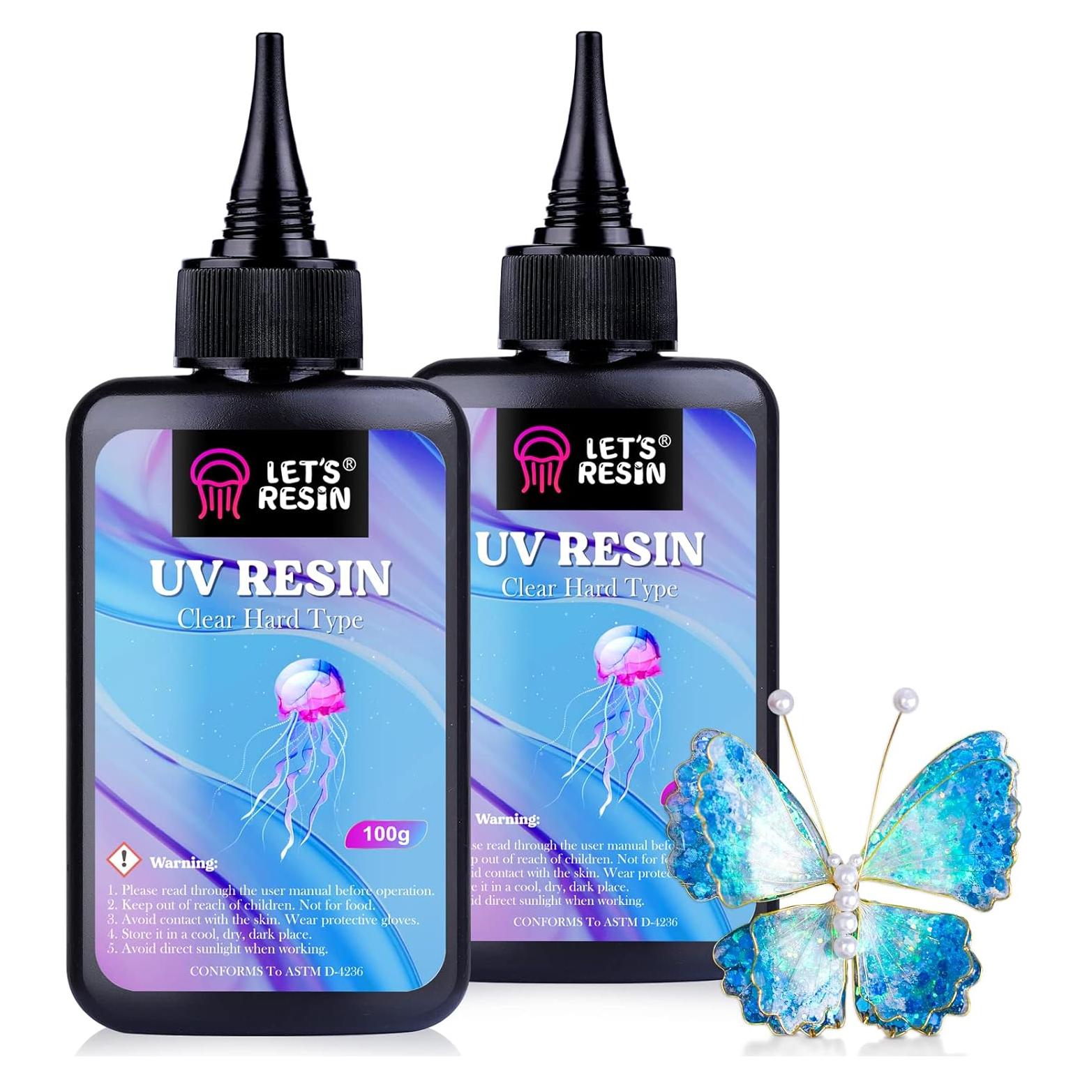 Resina UV LET'S RESIN 200g Cristal Claro Baja Viscosidad