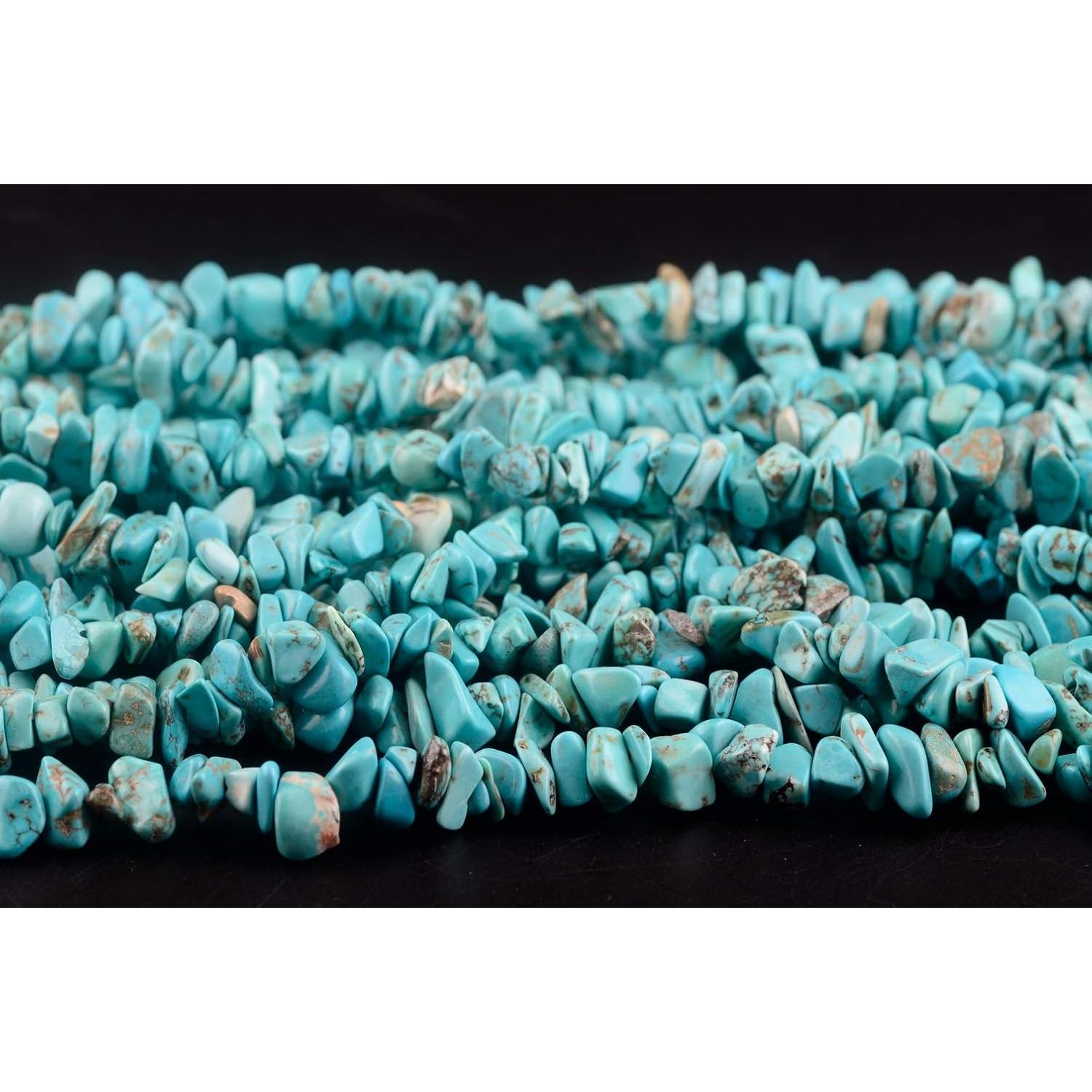 Cuentas de Piedra Chip Turquesa 5-8mm 400 Piezas DIY Joyería