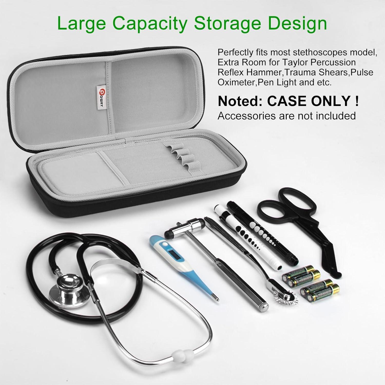 Funda Dura para Estetoscopio Opoway Negra - Compatible 3M Littmann