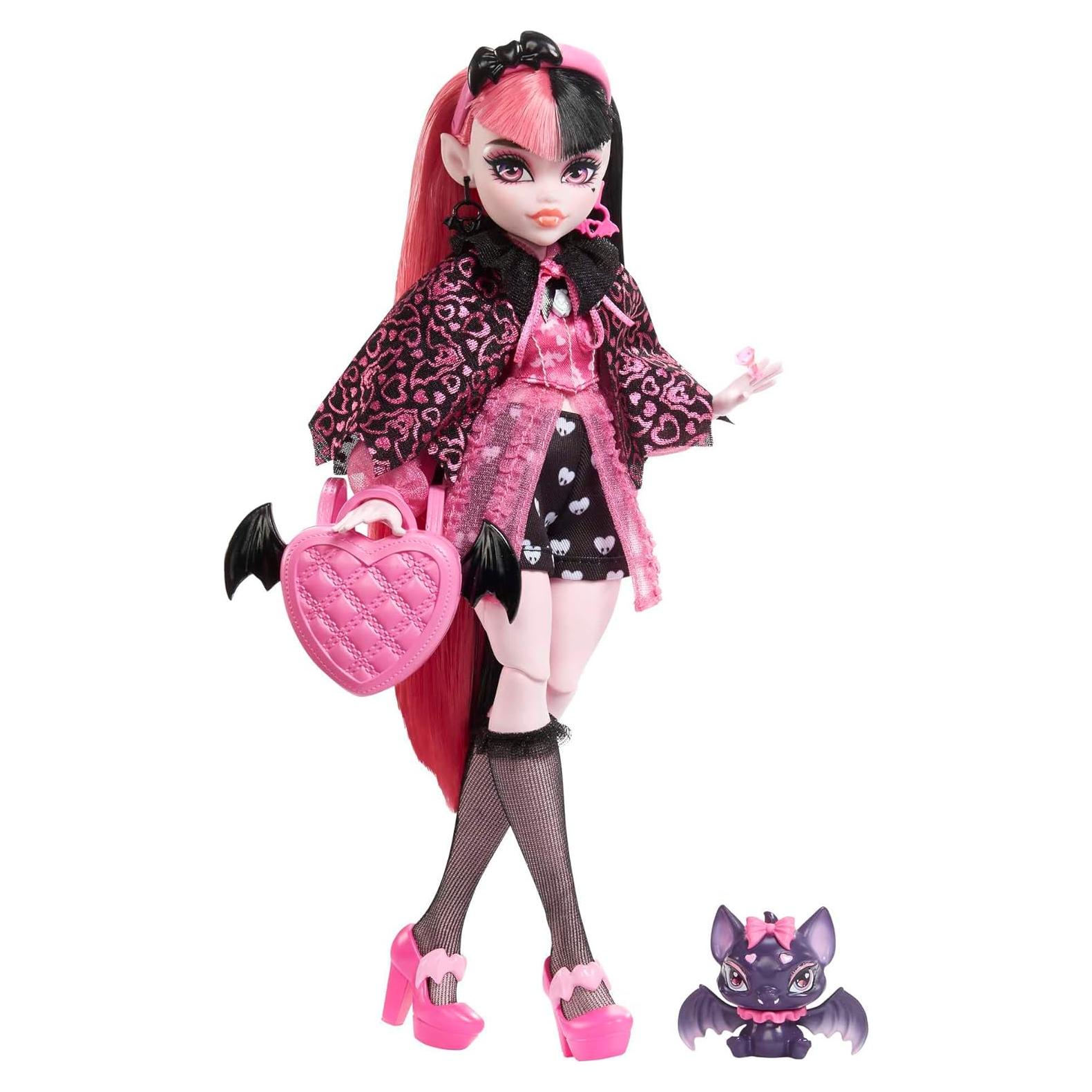 Muñeca Draculaura Monster High con accesorios y mascota