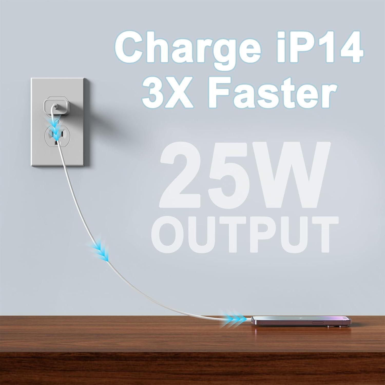 Cargador USB-C 25W iGENJUN Rápido 2-Pack Blanco