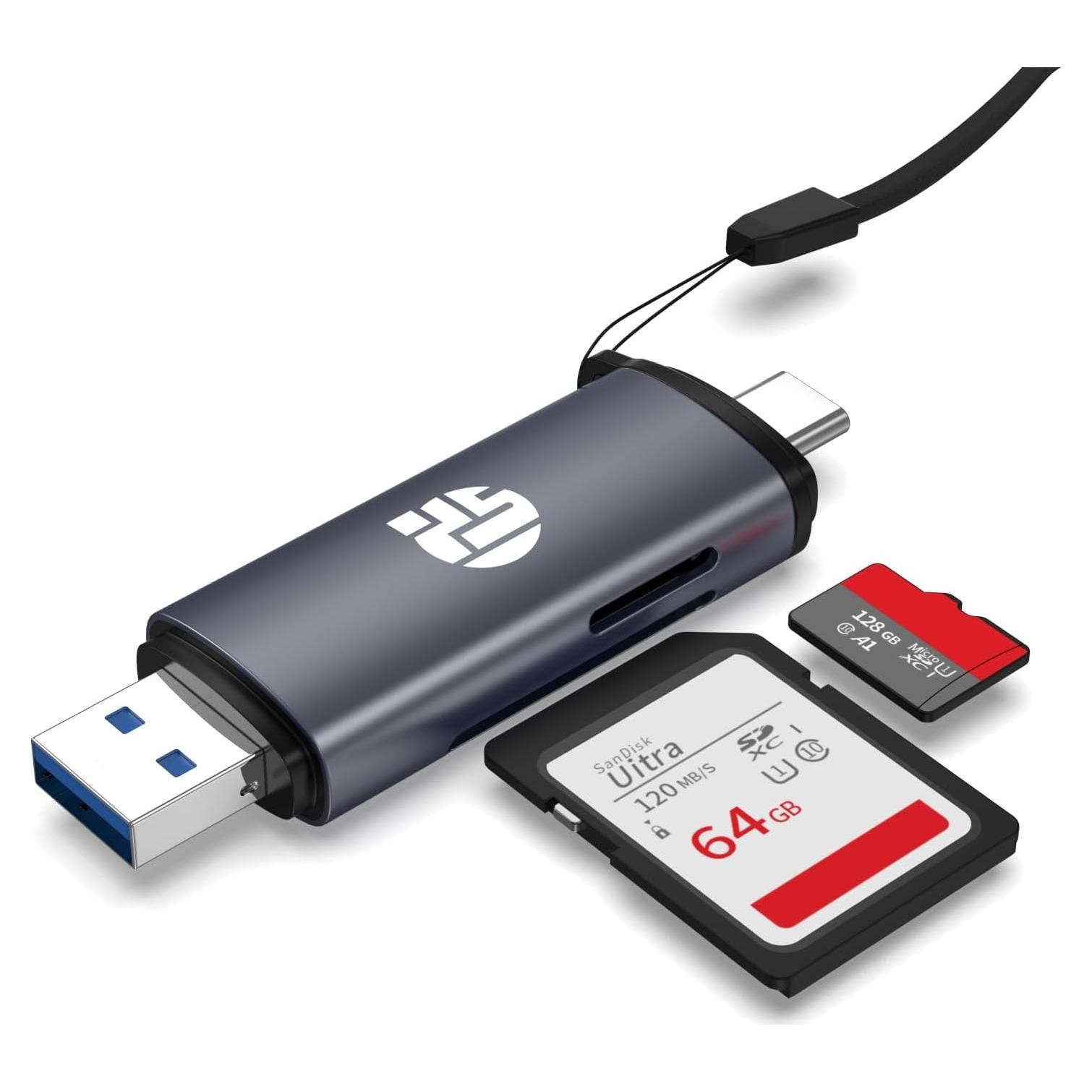 Lector de Tarjetas SD 2 en 1 YUANSHAN USB C 2.0 OTG