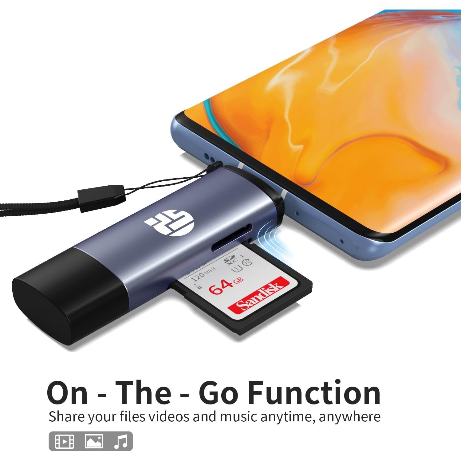 Lector de Tarjetas SD 2 en 1 YUANSHAN USB C 2.0 OTG