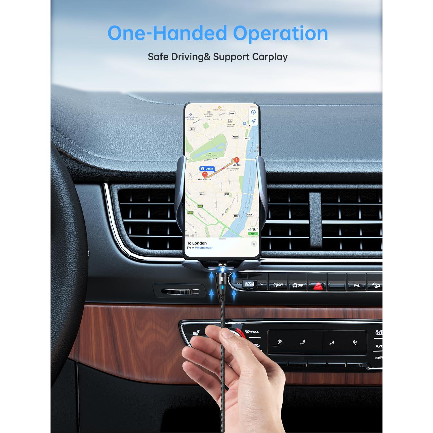 Cable de Carga Magnético USB C Aripps 3-Pack 1m/2m Carga Rápida 60W