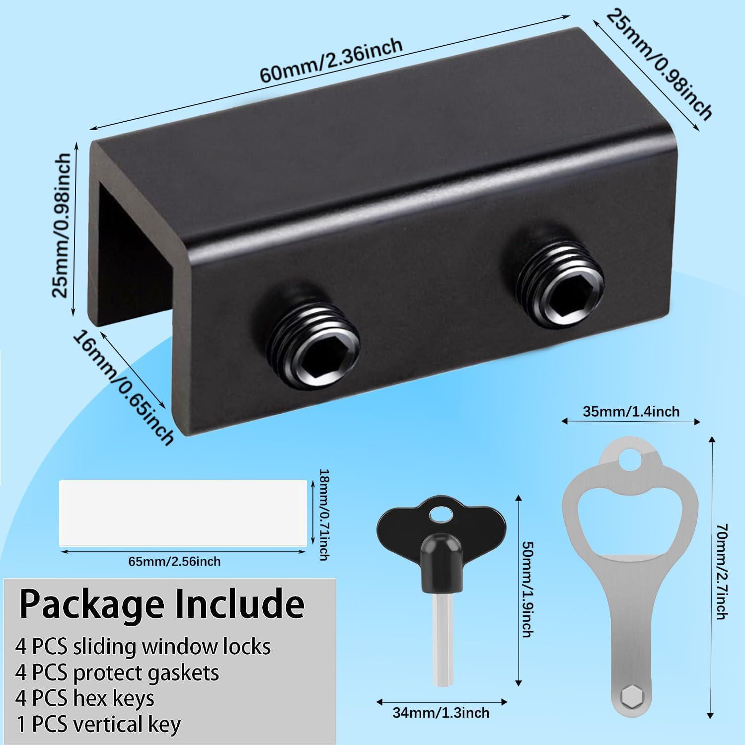 Bloques de Ventana Deslizantes PENMAMA - 8 Juegos de Seguridad