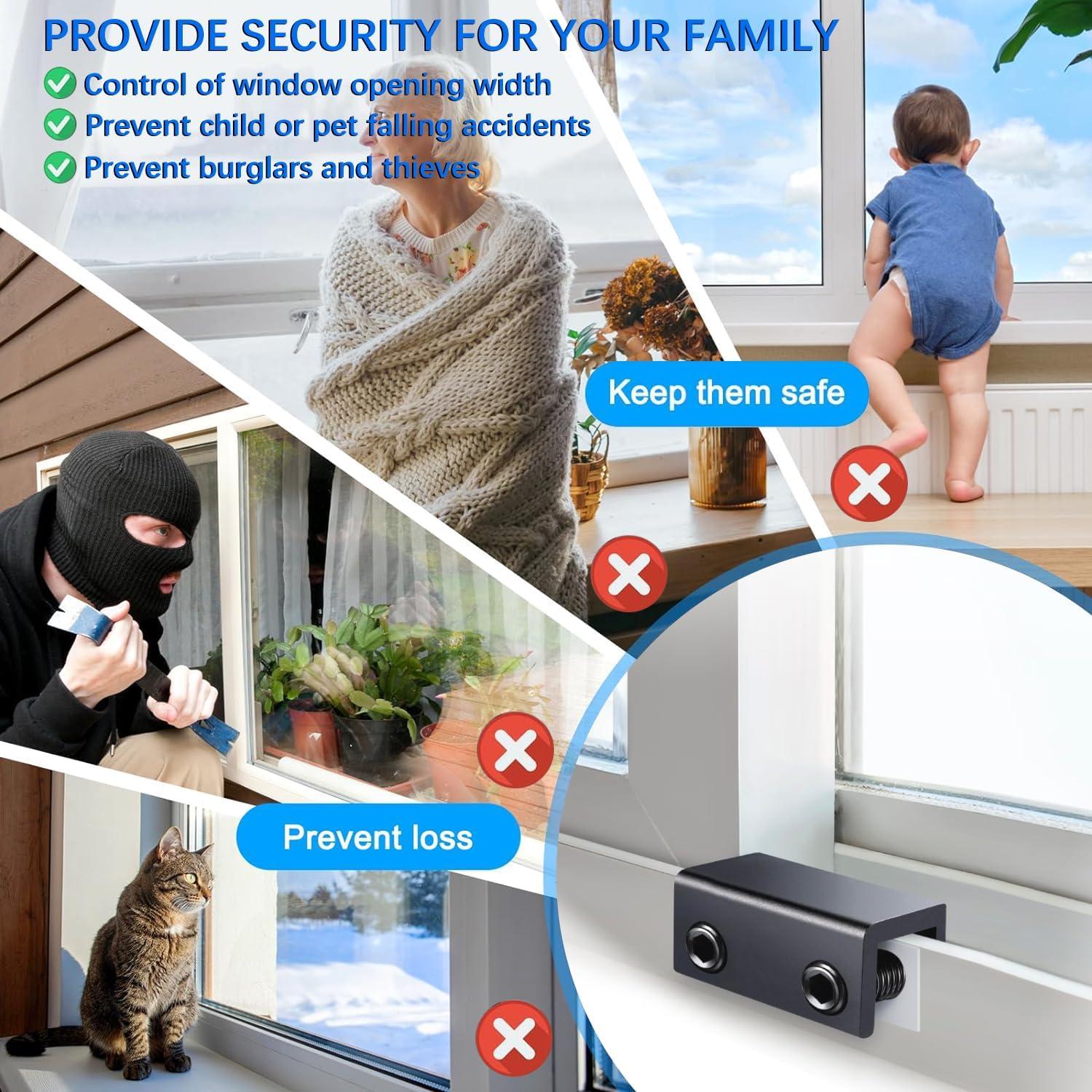 Bloques de Ventana Deslizantes PENMAMA - 8 Juegos de Seguridad