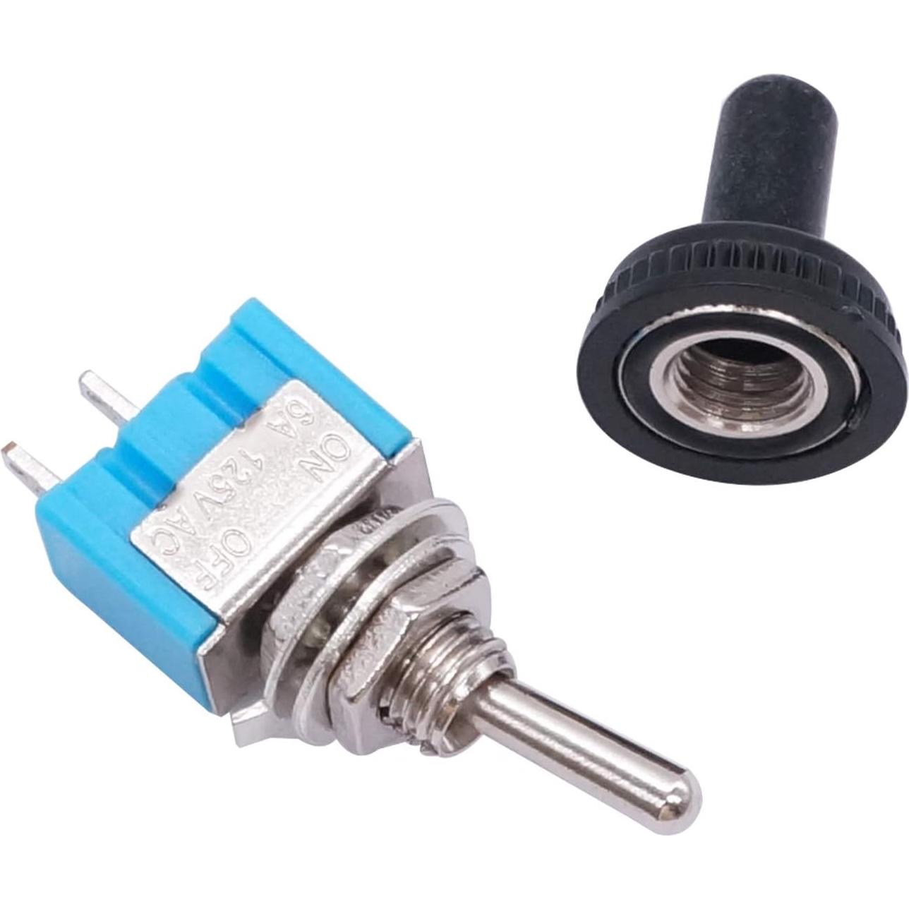 Interruptor Toggle Mini TWTADE 2 Pin SPDT 6A 125V Azul