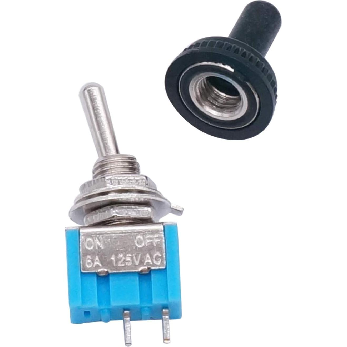 Interruptor Toggle Mini TWTADE 2 Pin SPDT 6A 125V Azul