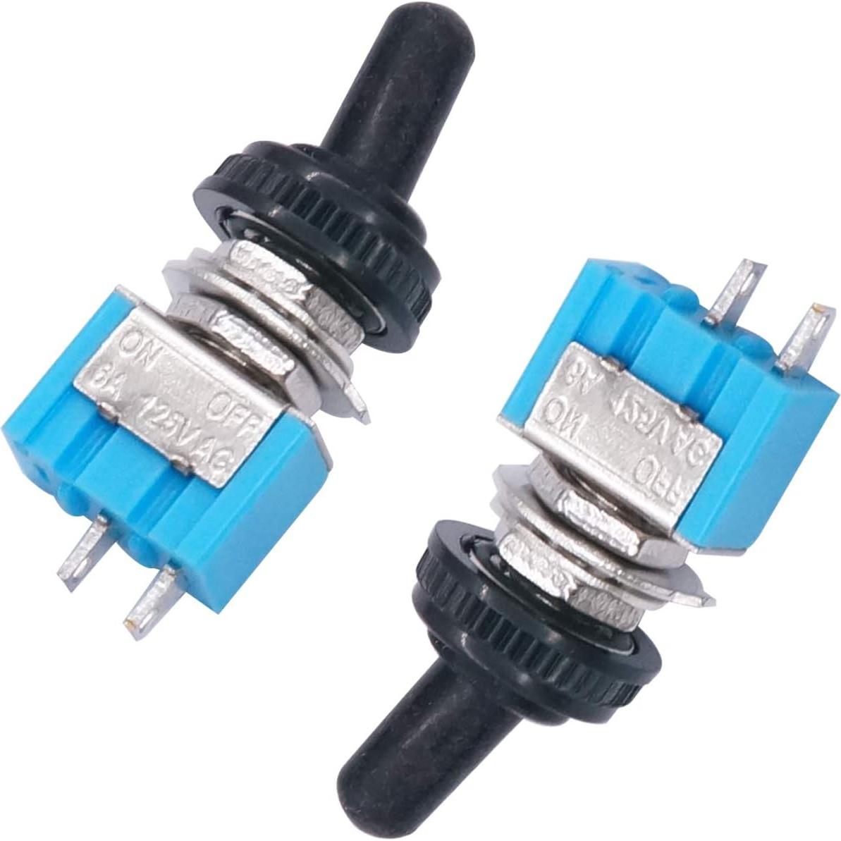 Interruptor Toggle Mini TWTADE 2 Pin SPDT 6A 125V Azul