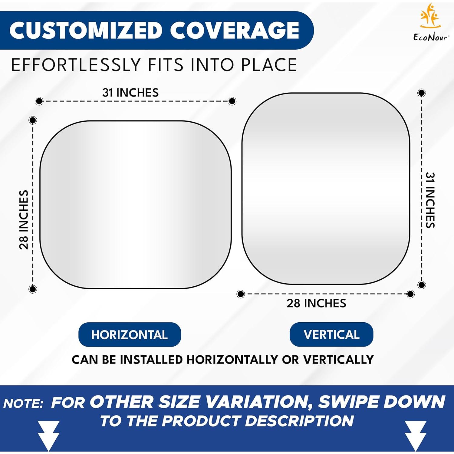 Sombra Solar EcoNour para Parabrisas Mediana 71x79 cm