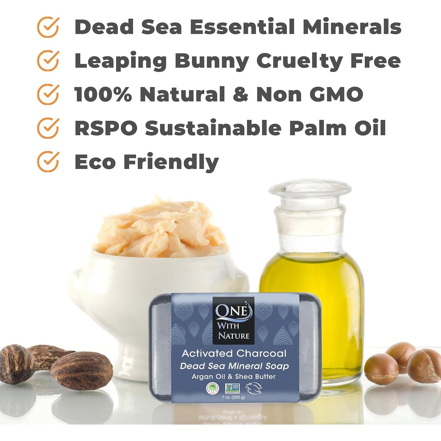 Jabón de Carbón Activado One With Nature 3-Pack 113g