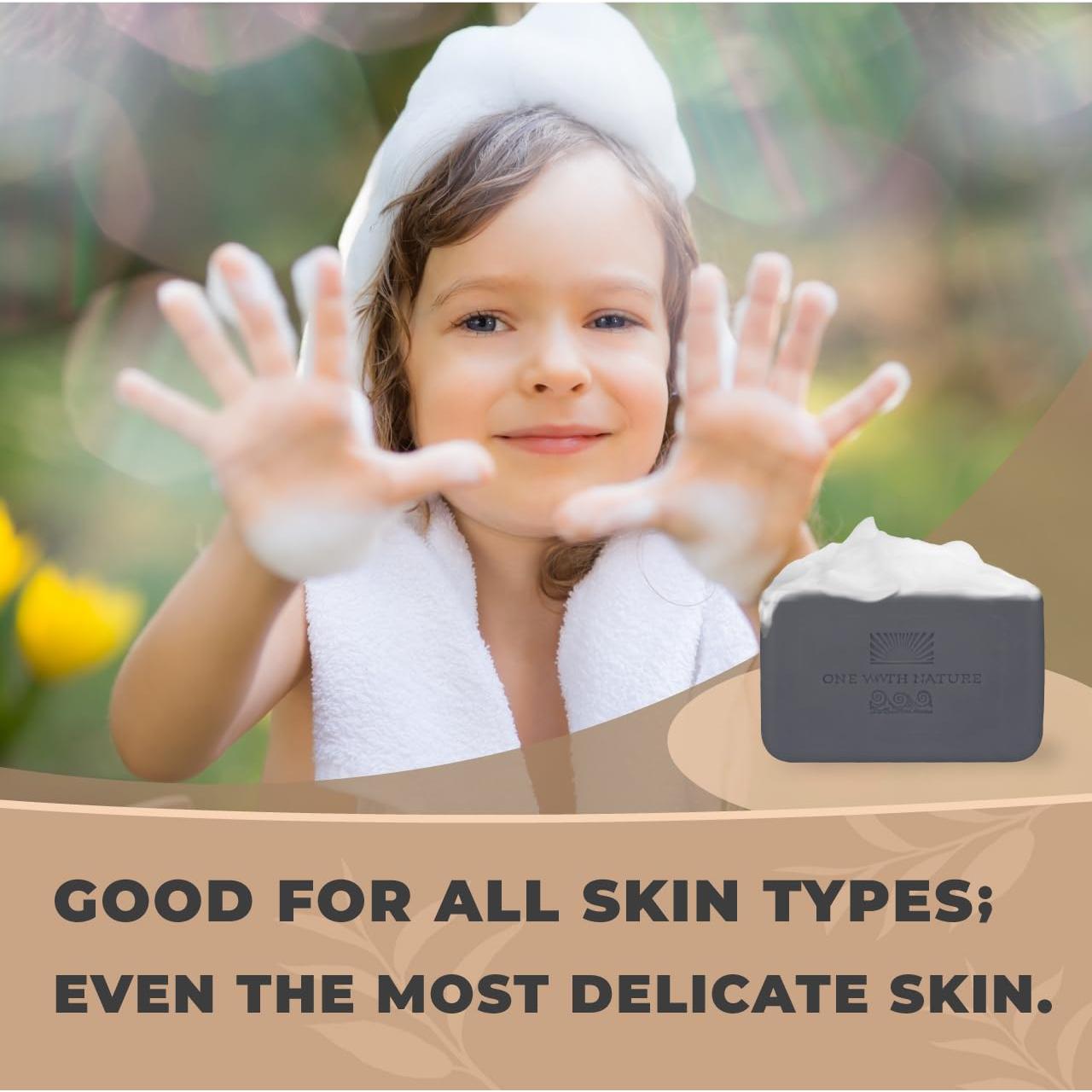 Jabón de Carbón Activado One With Nature 3-Pack 113g