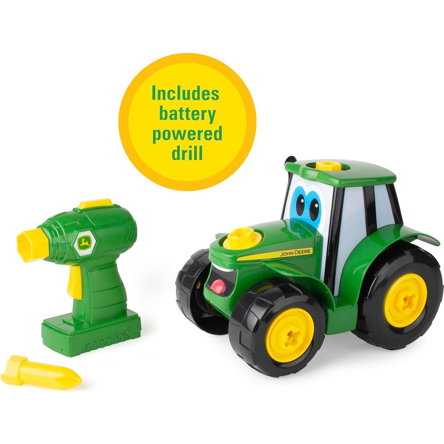 Juguete de Construcción John Deere Tractor Johnny 16 Piezas