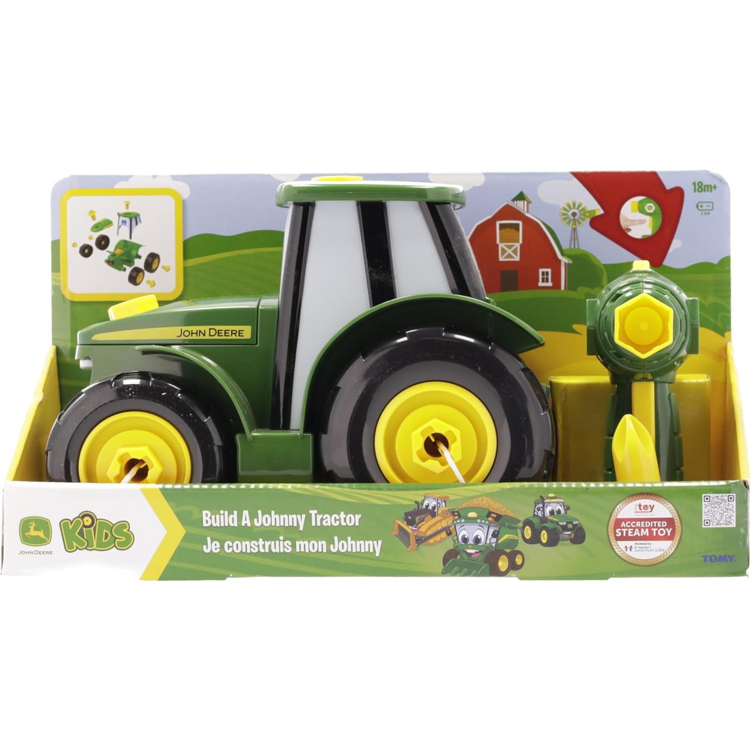 Juguete de Construcción John Deere Tractor Johnny 16 Piezas