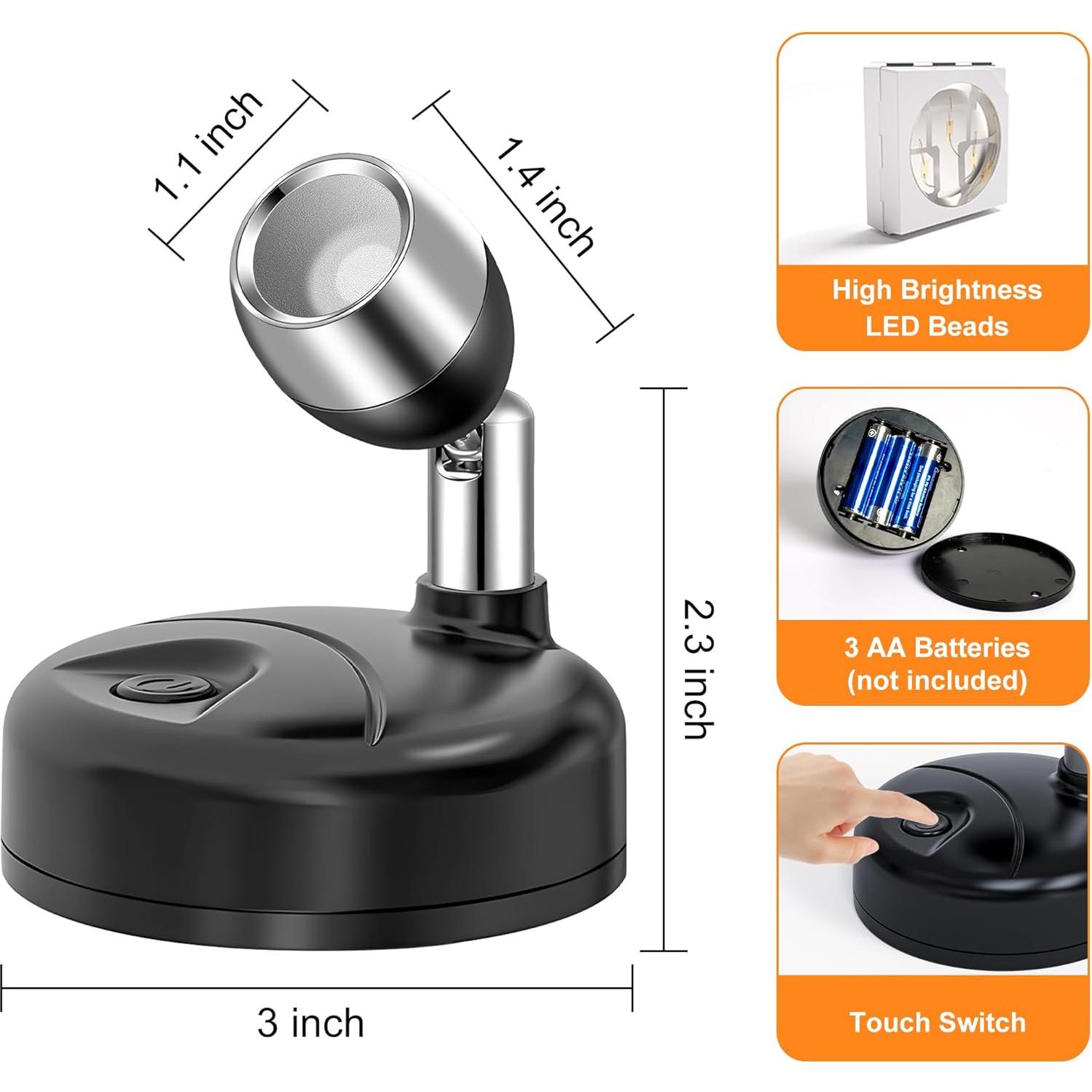 Paquete de 4 Focos LED Inalámbricos Destlife con Control Remoto