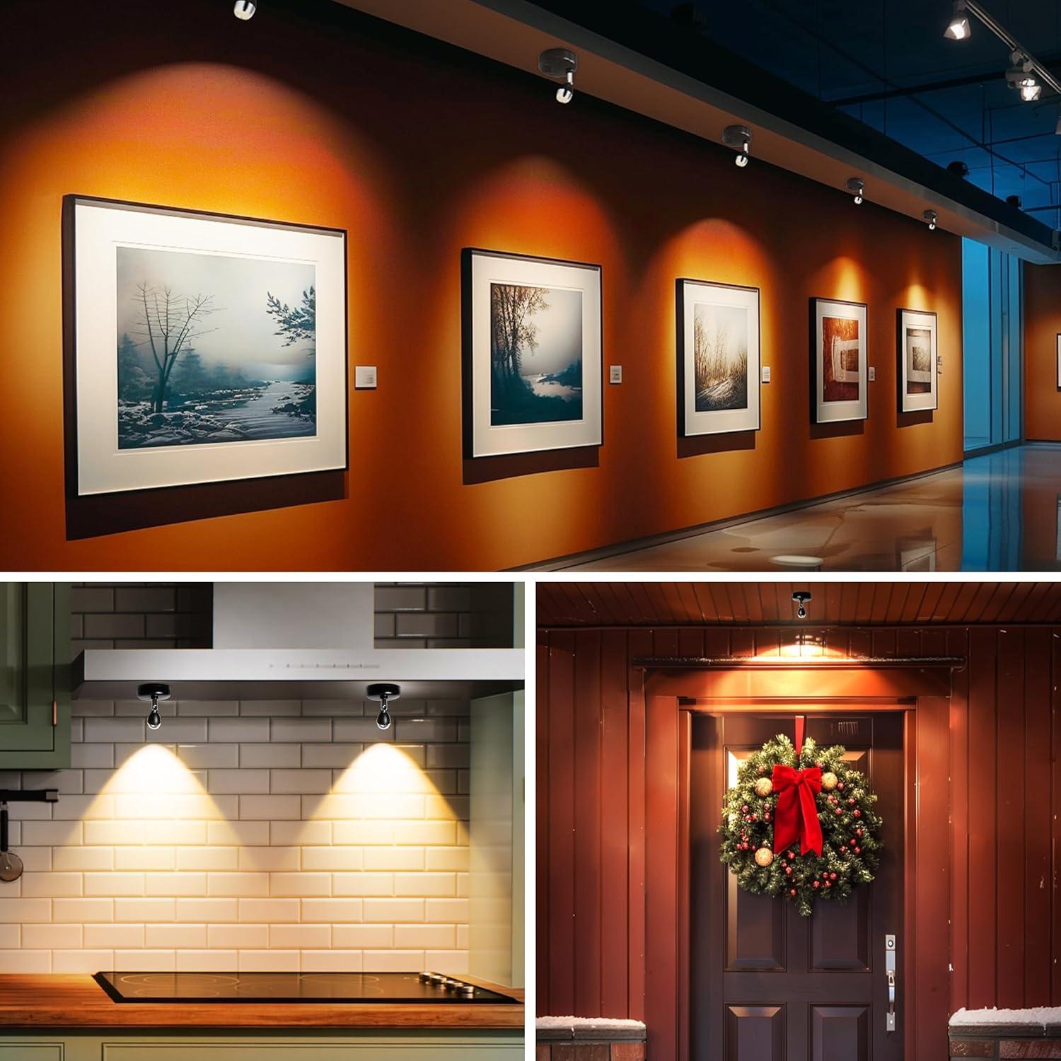 Paquete de 4 Focos LED Inalámbricos Destlife con Control Remoto