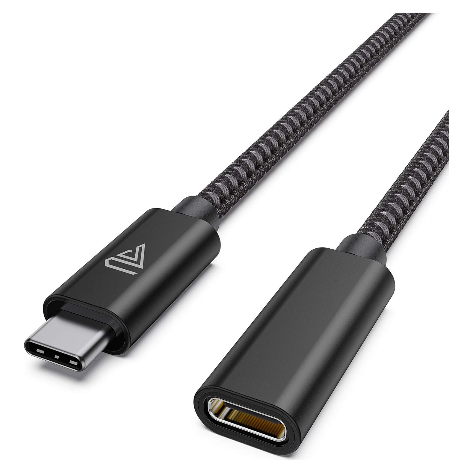 Cable Extensión USB C Faracent 1FT 20Gbps 240W Negro
