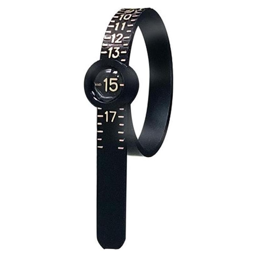 Ring Sizer Measuring Tool with Magnifier, Reusable Finger Size Measuring Tape with Magnified Glass, Jewelry Sizing Tools, Plastic Ring Sizer with Lens, US Code Circle (1)